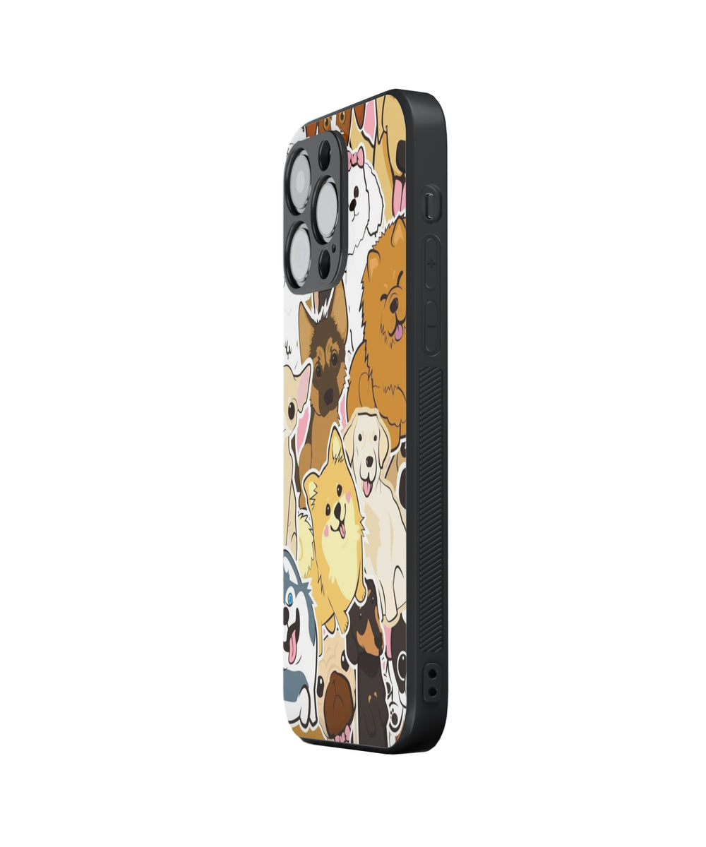 Many Types Dogs Hybrid Metal TPU Case CaseCue