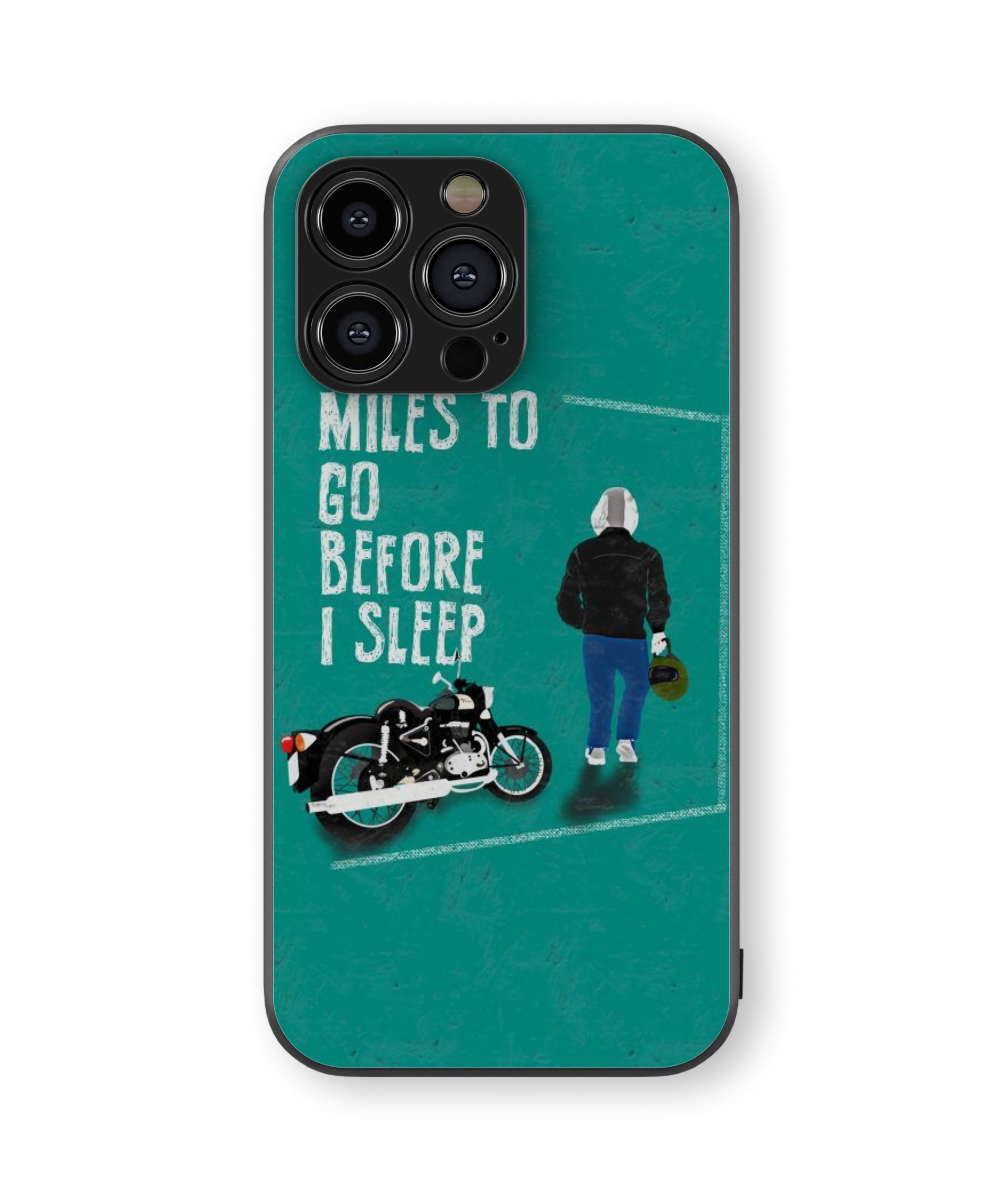 MILES TO GO BEFORE I SLEEP  Hybrid Metal TPU Case