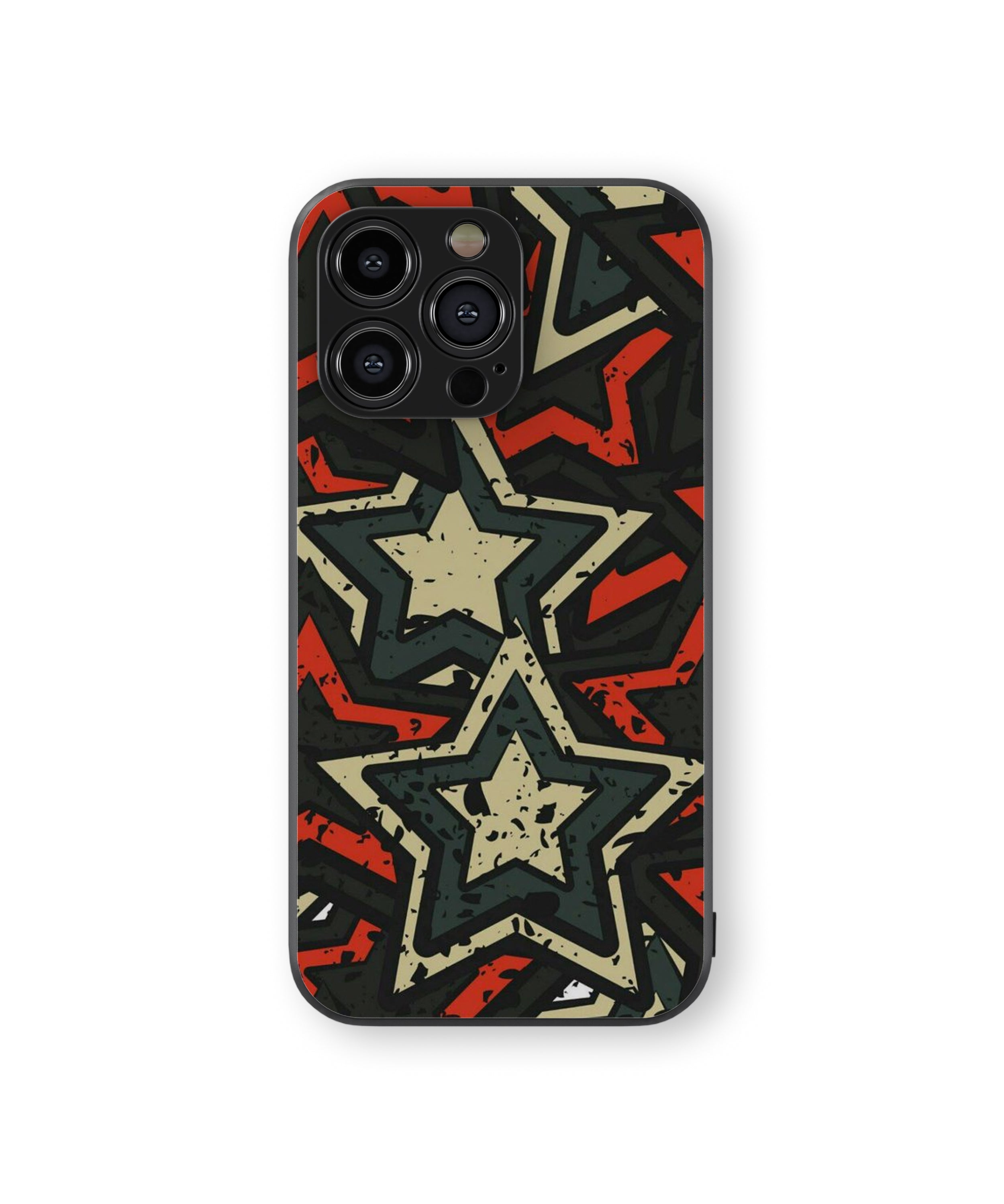 Star Pattern Hybrid Metal TPU Case