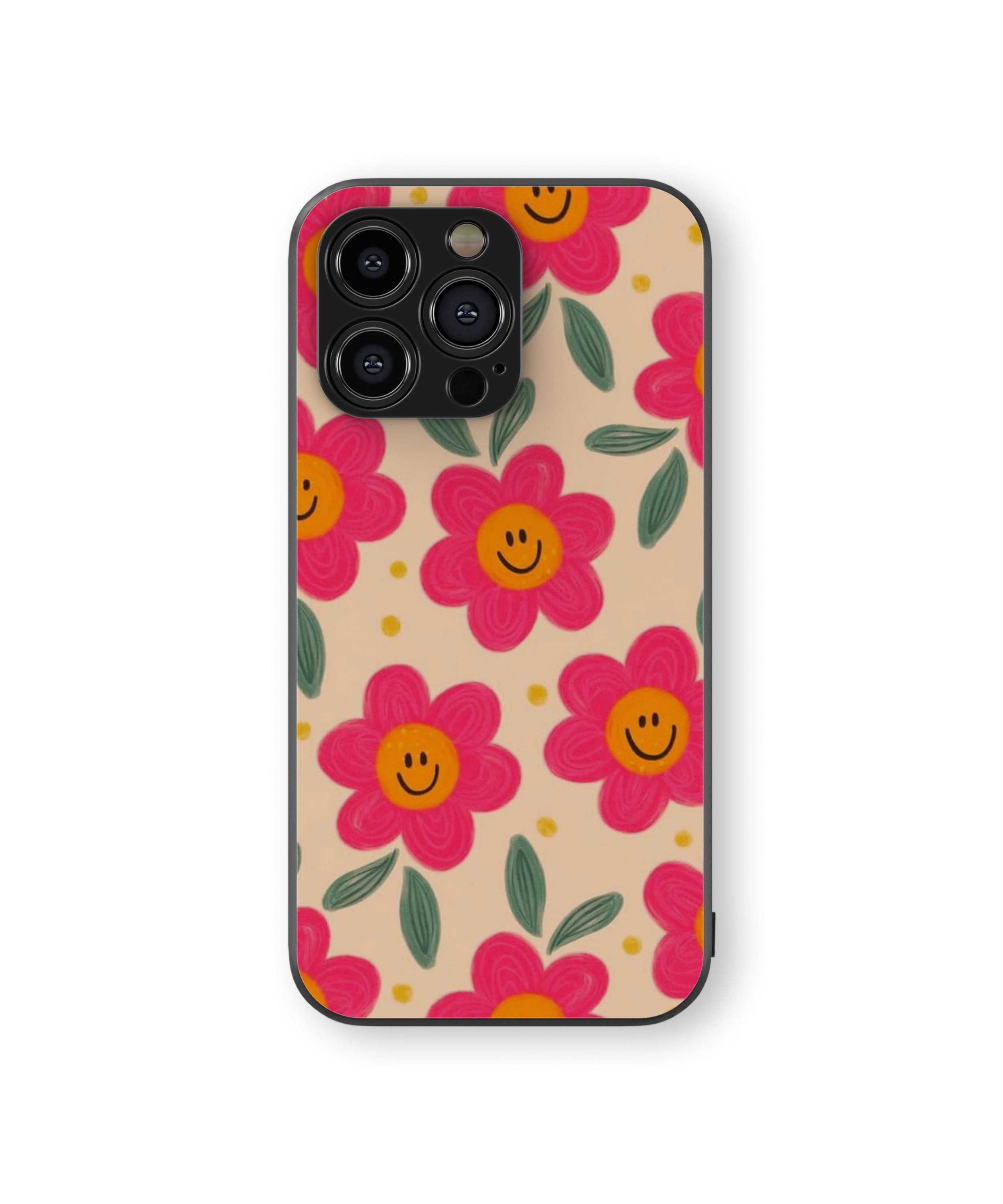 Smile In Flower Hybrid Metal TPU Case
