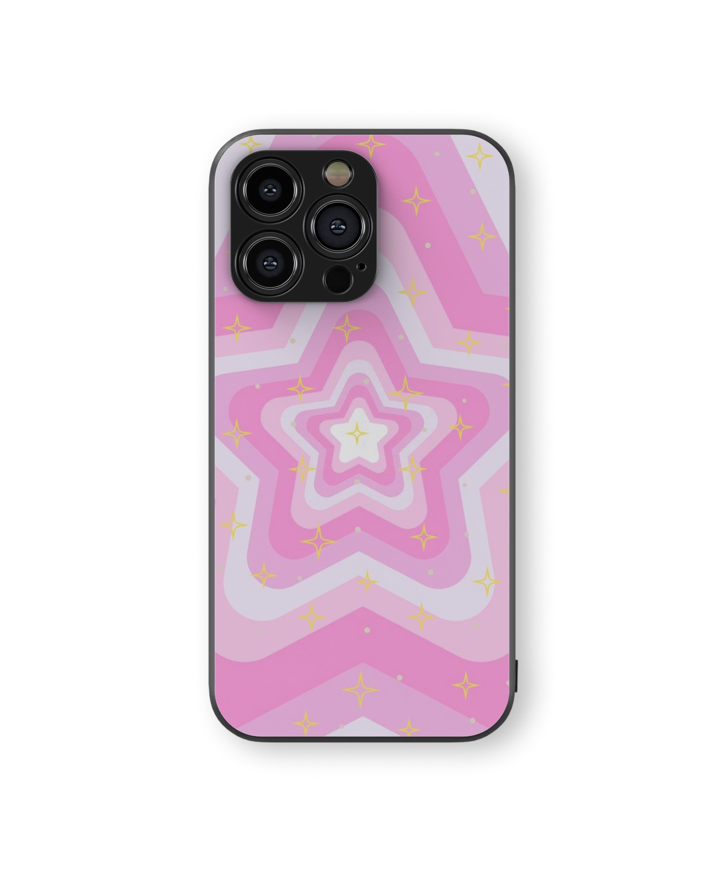 Pink Star Hybrid Metal TPU Case