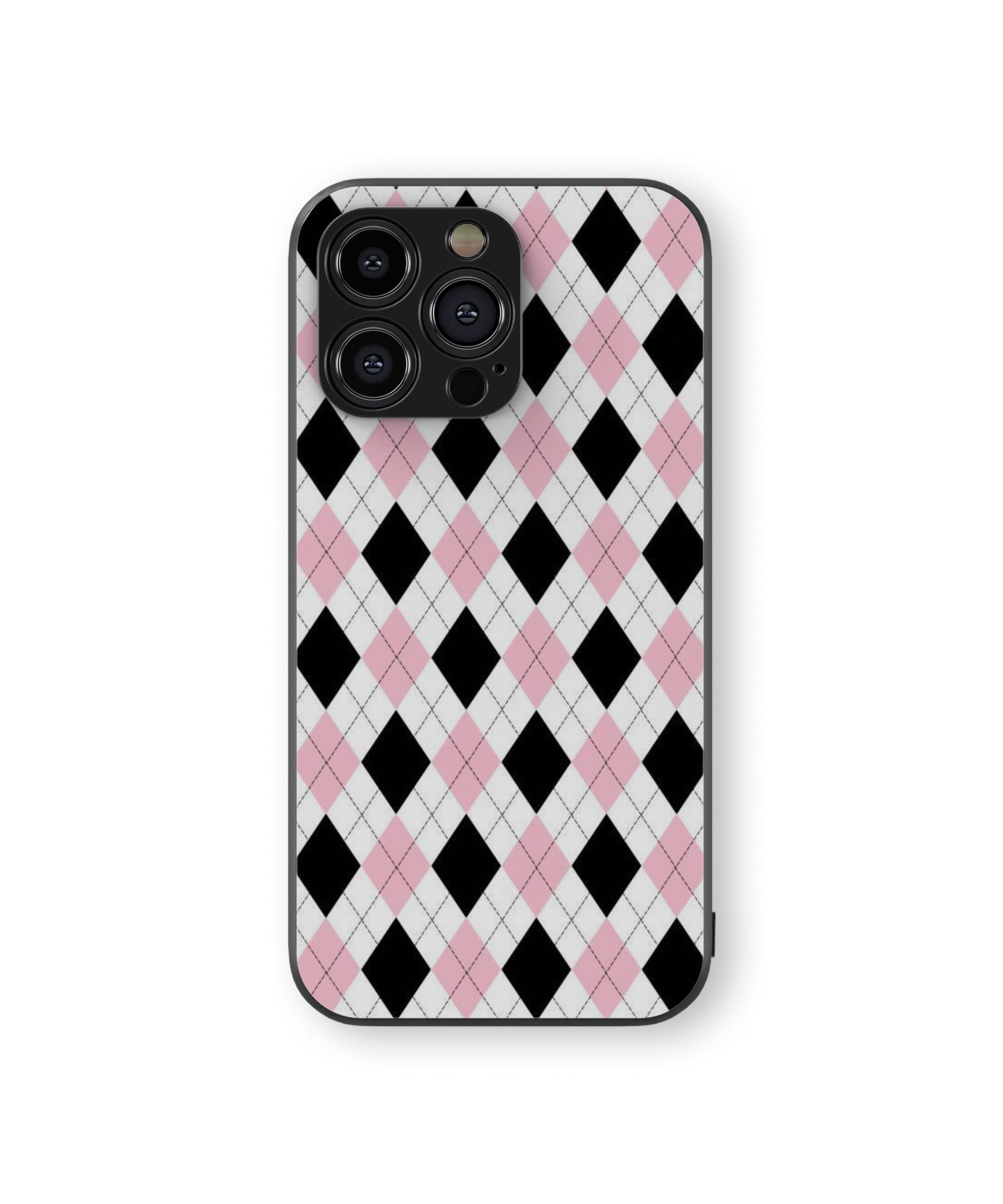 A Plaid Seamless Pattern Hybrid Metal TPU Case