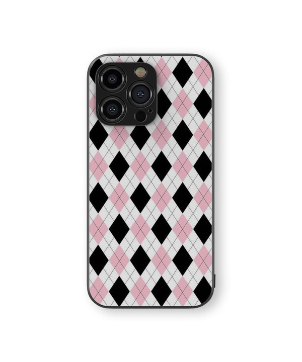 A Plaid Seamless Pattern Hybrid Metal TPU Case