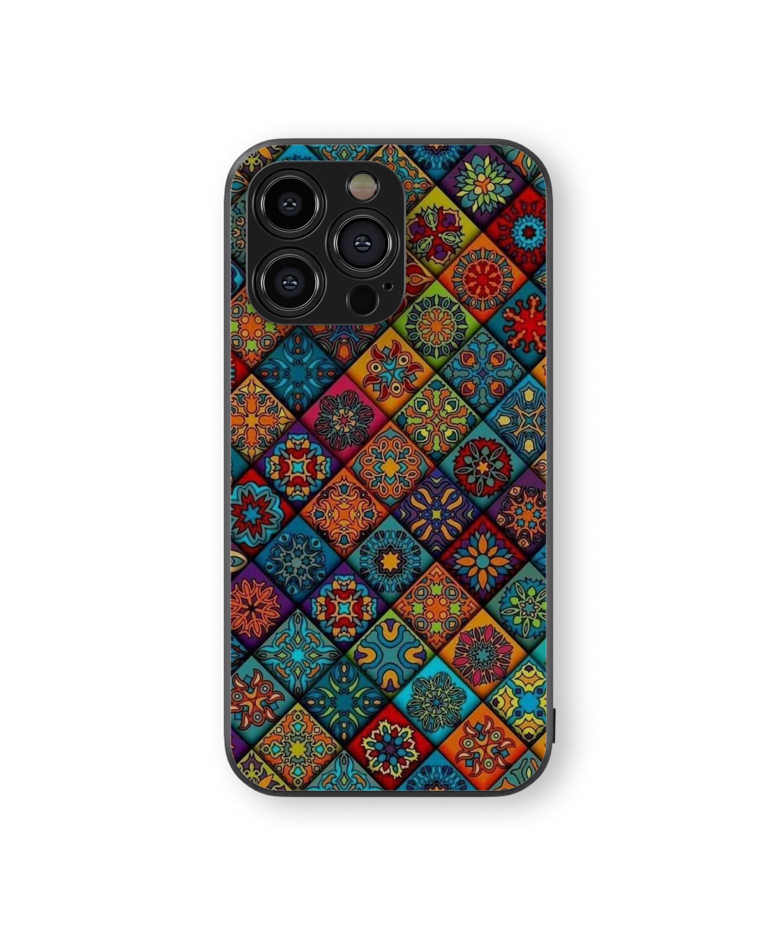 Vintage Seamless Pattern Hybrid Metal TPU Case