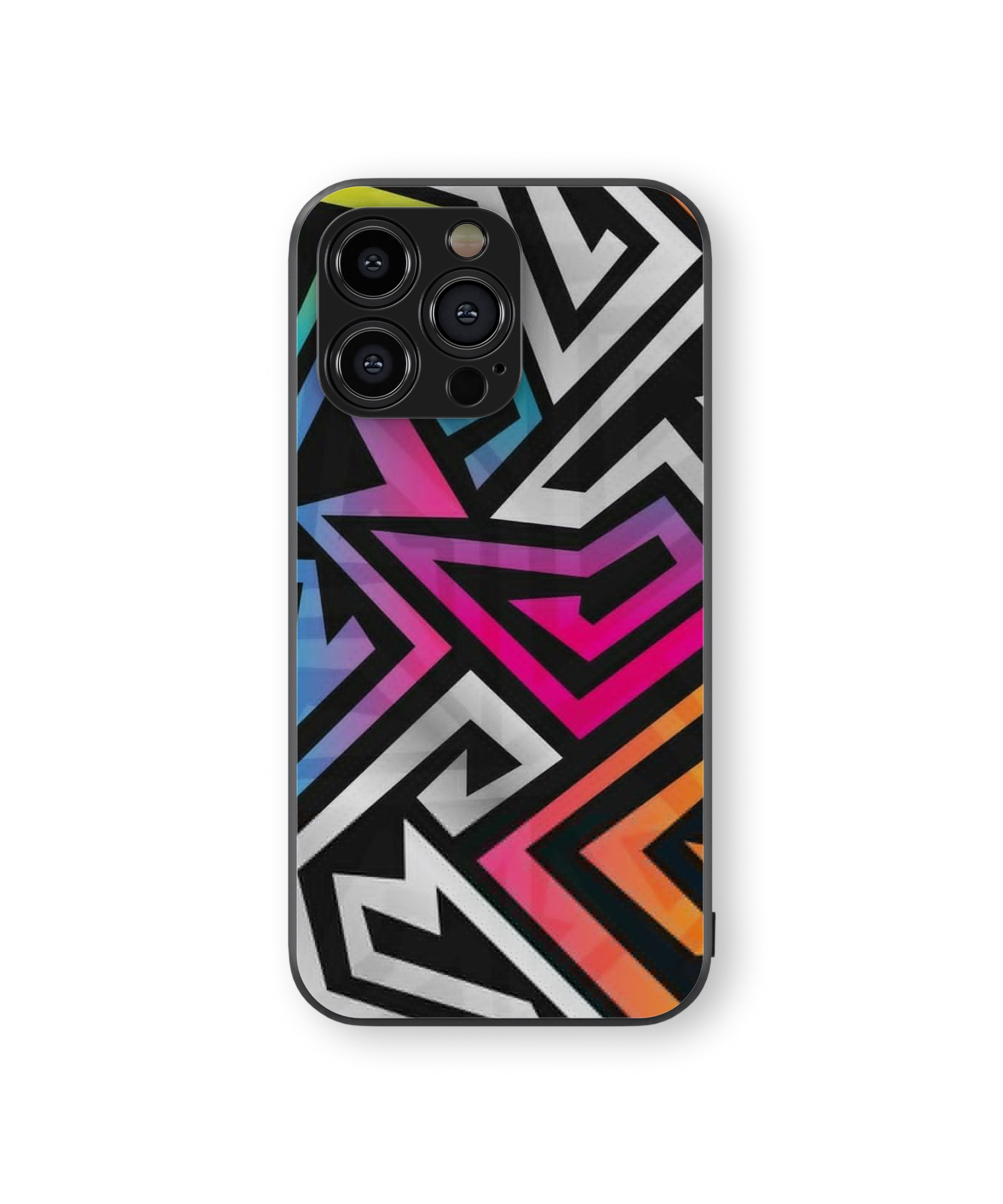 Psychedelic Colour Pattern Hybrid Metal TPU Case