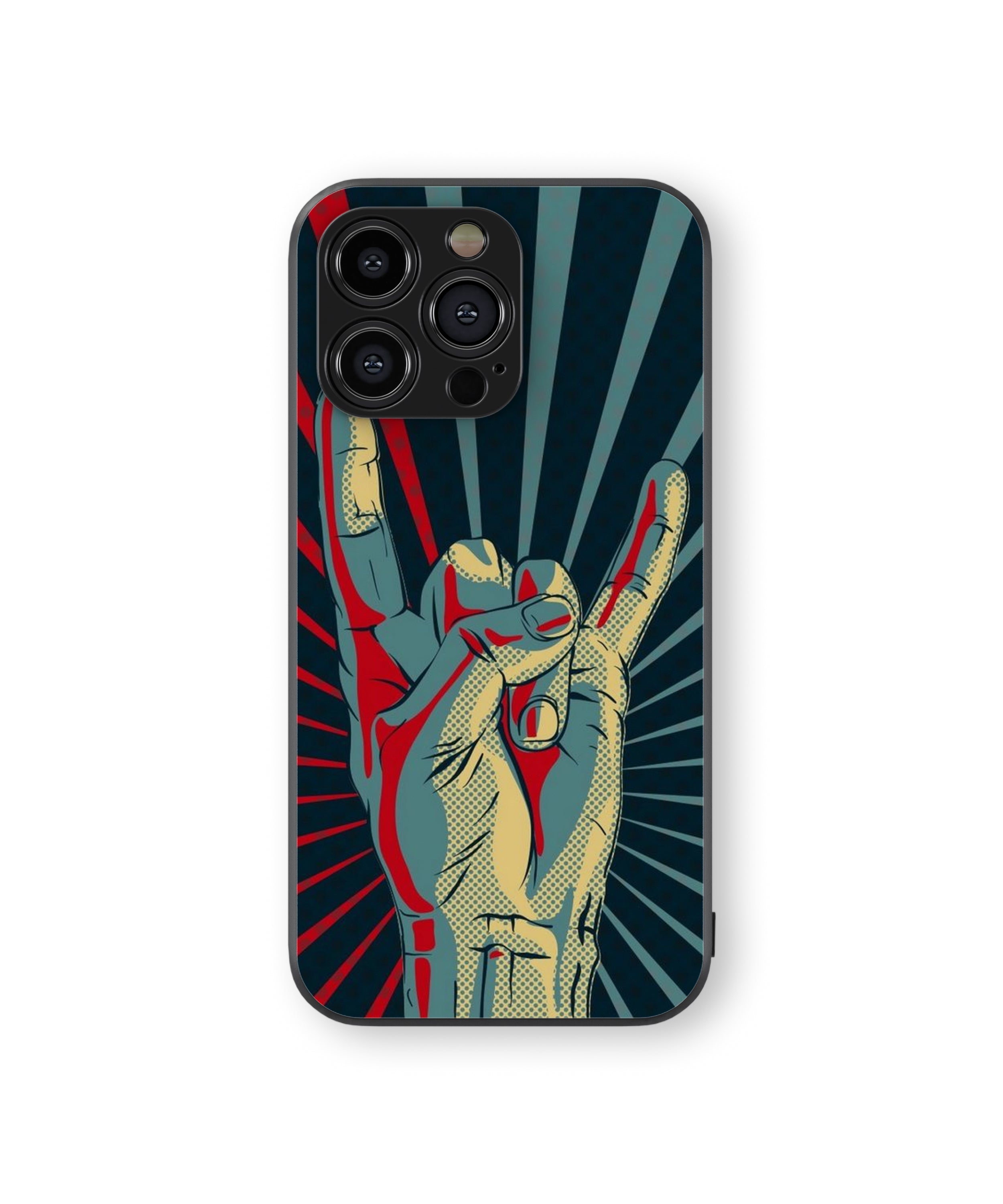 Rock In Hand Hybrid Metal TPU Case