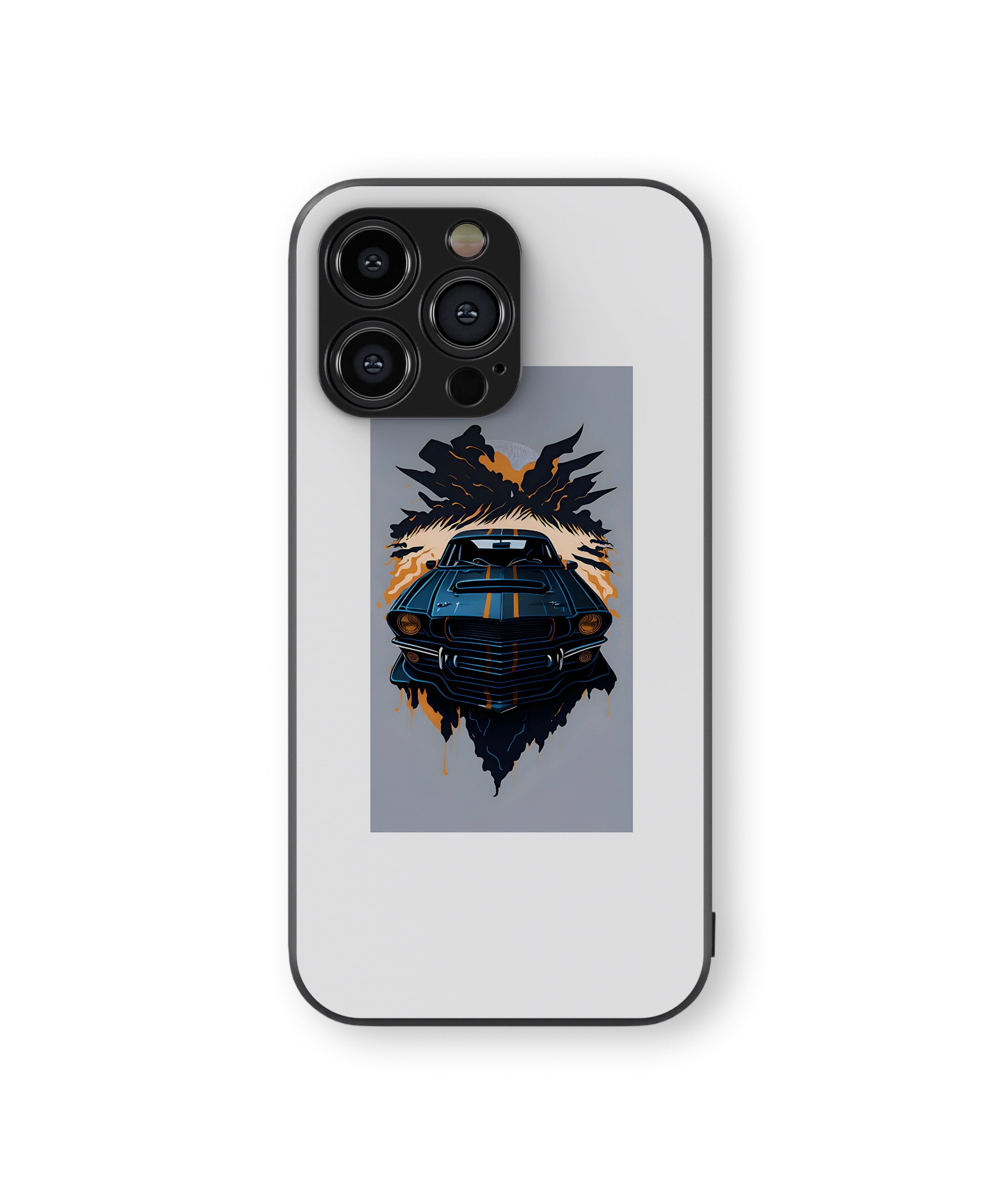 Fire Car Hybrid Metal TPU Case