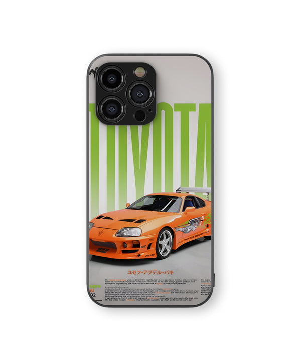 Toyota Supra Racing Car Hybrid Metal TPU Case