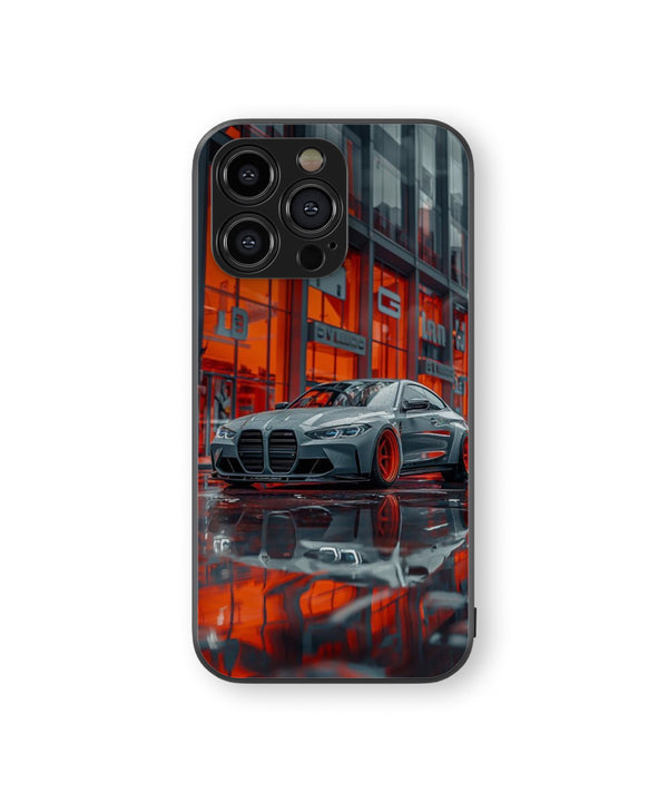 Grey Reflection Car Hybrid Metal TPU Case