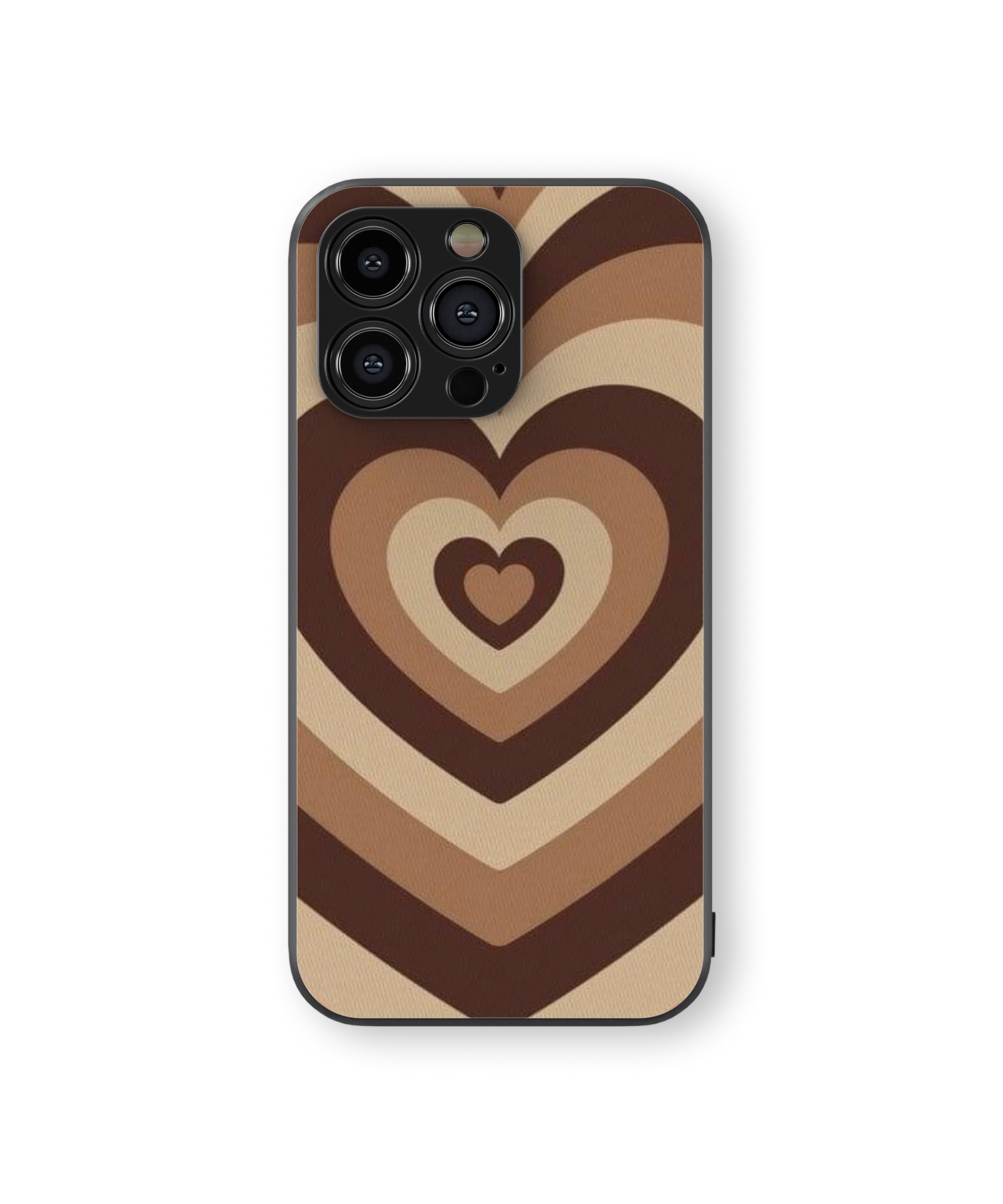 Mehroon Pink Heart Pattern Hybrid Metal TPU Case