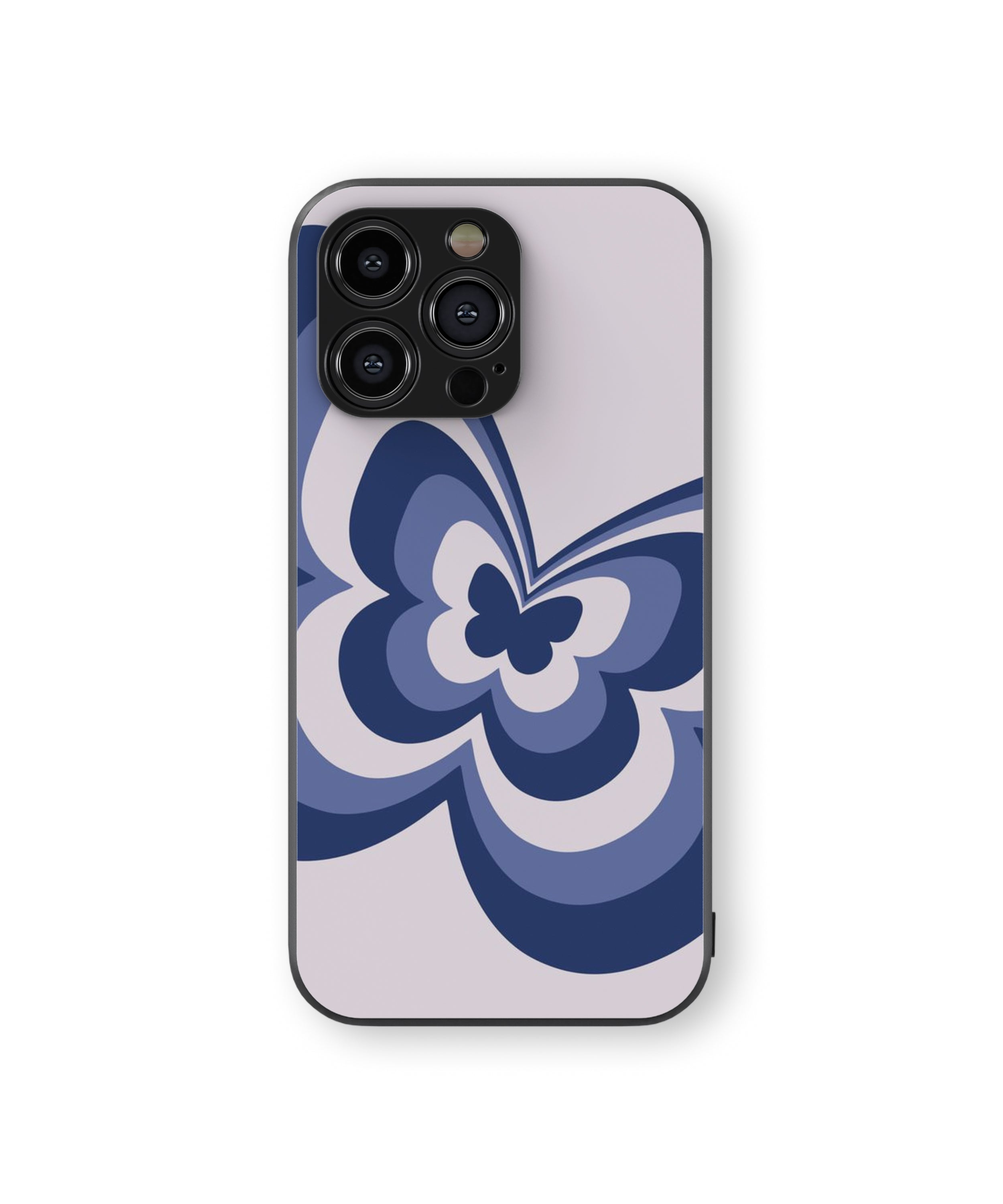 Butterfly Heart Pattern Hybrid Metal TPU Case