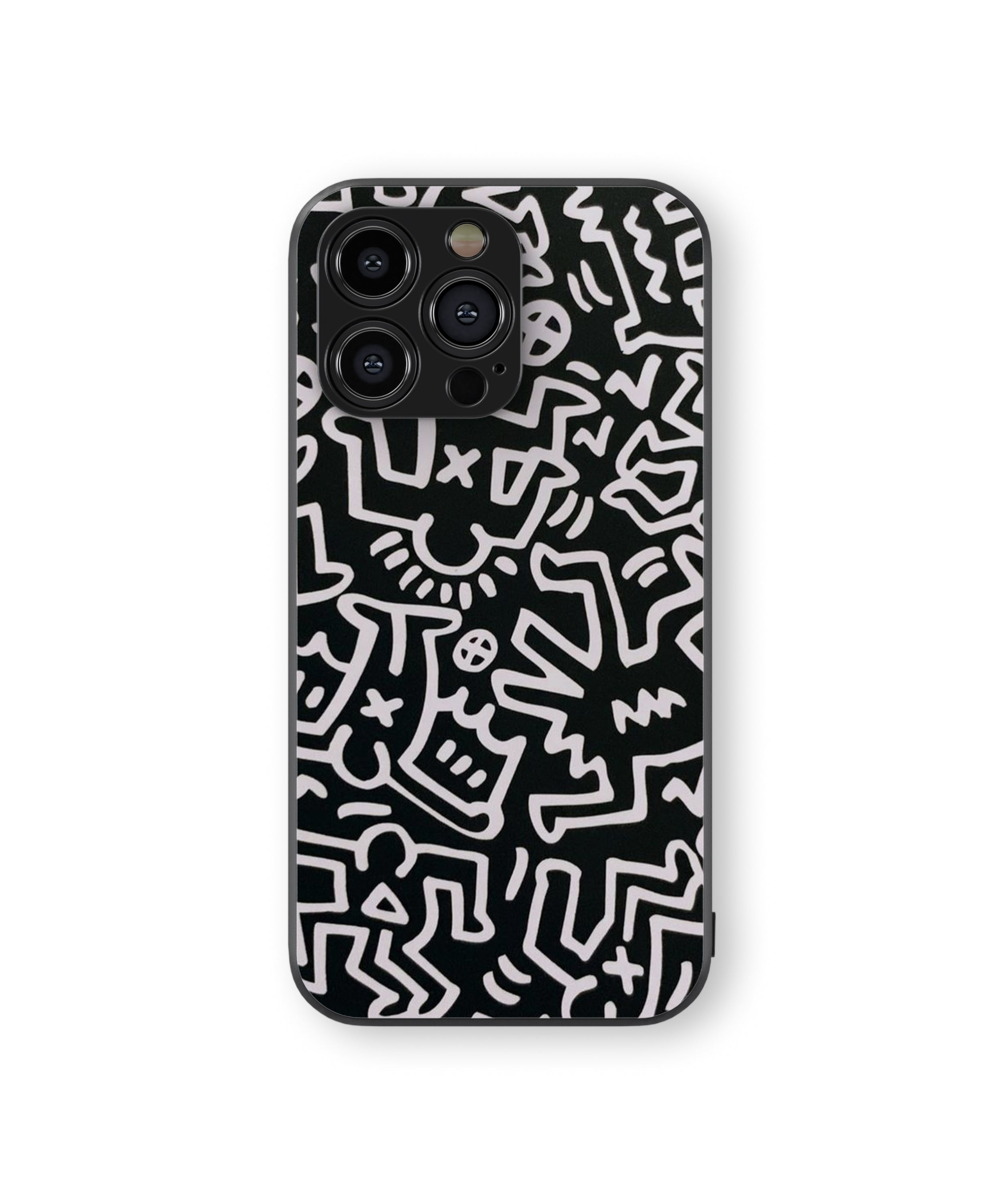 Cartoon Texture Pattern Hybrid Metal TPU Case