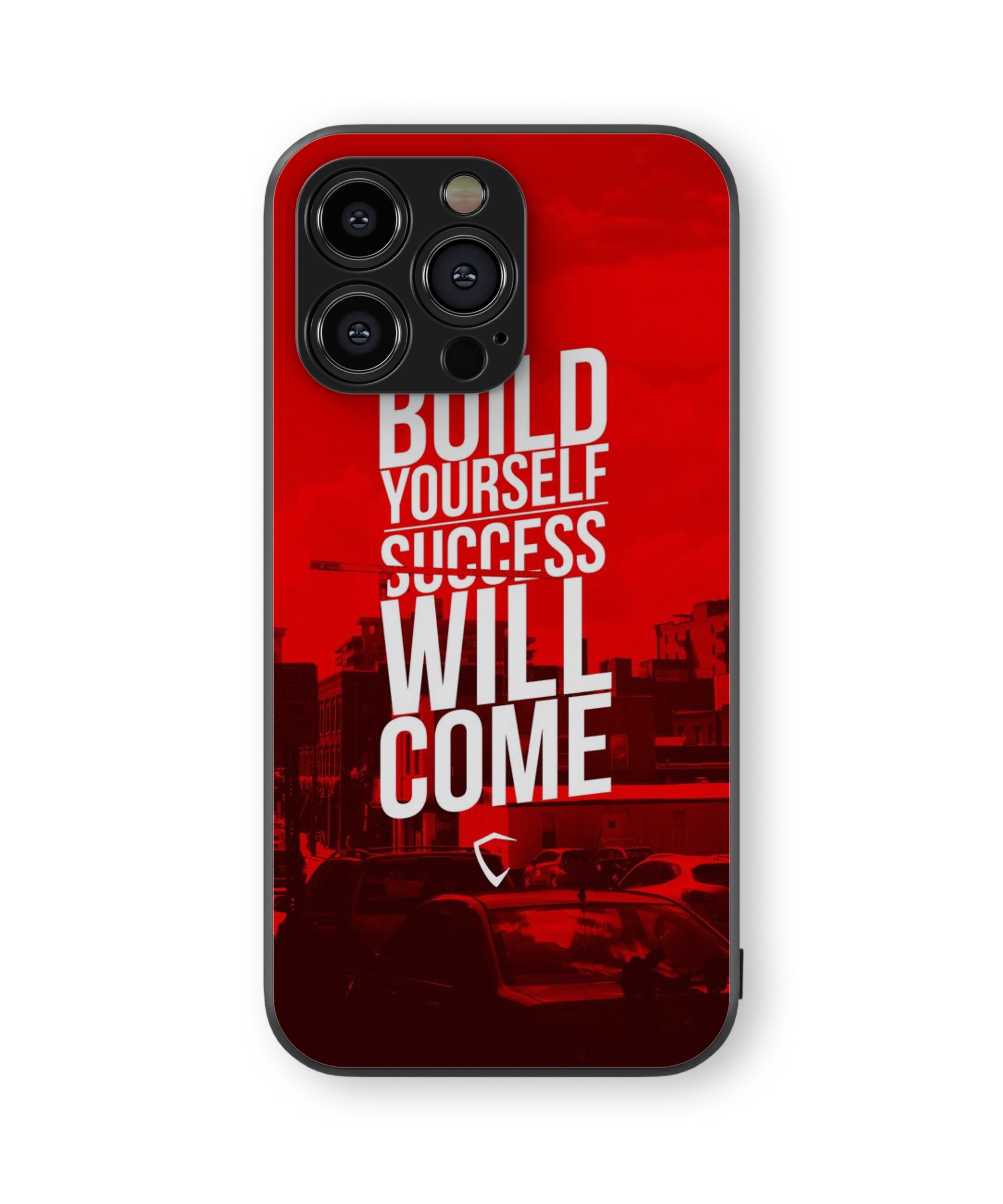 BUILD YOURSELF SUCCESS WILL COME Hybrid Metal TPU Case
