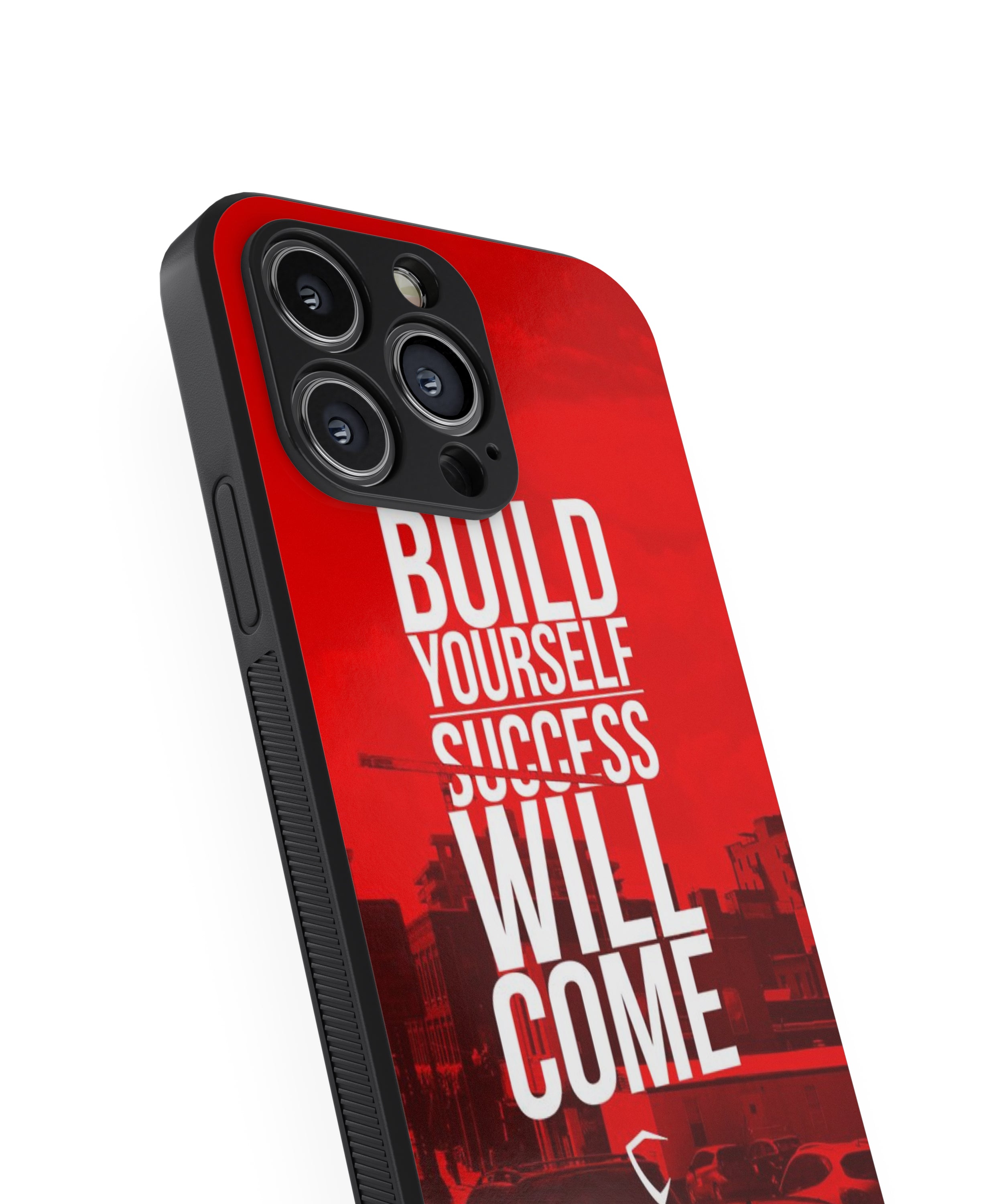 BUILD YOURSELF SUCCESS WILL COME Hybrid Metal TPU Case