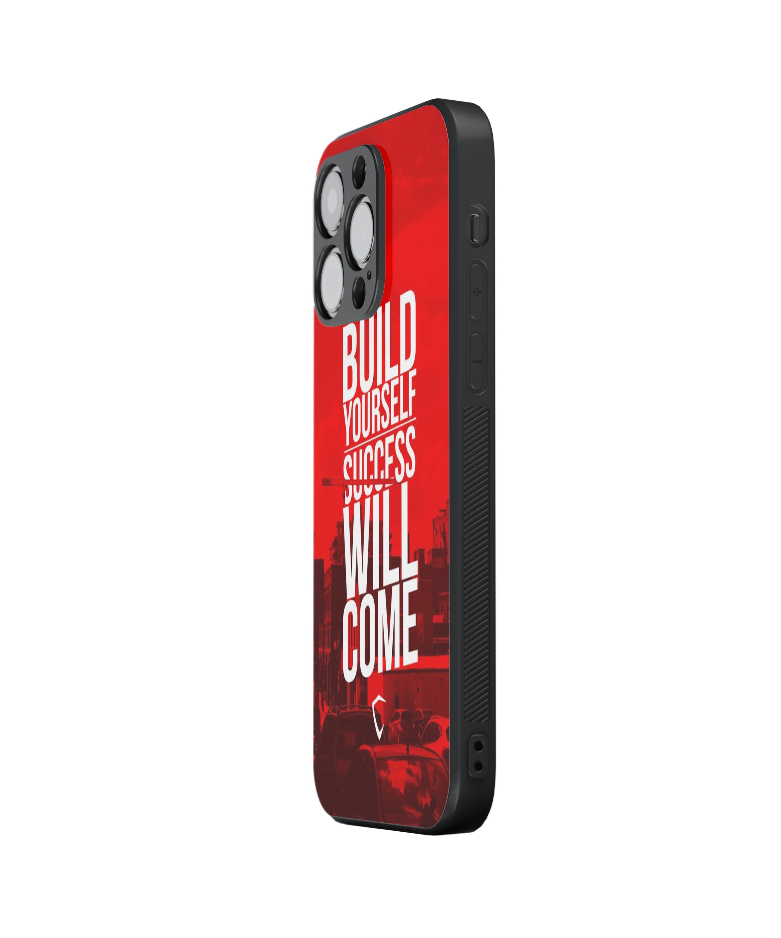 BUILD YOURSELF SUCCESS WILL COME Hybrid Metal TPU Case