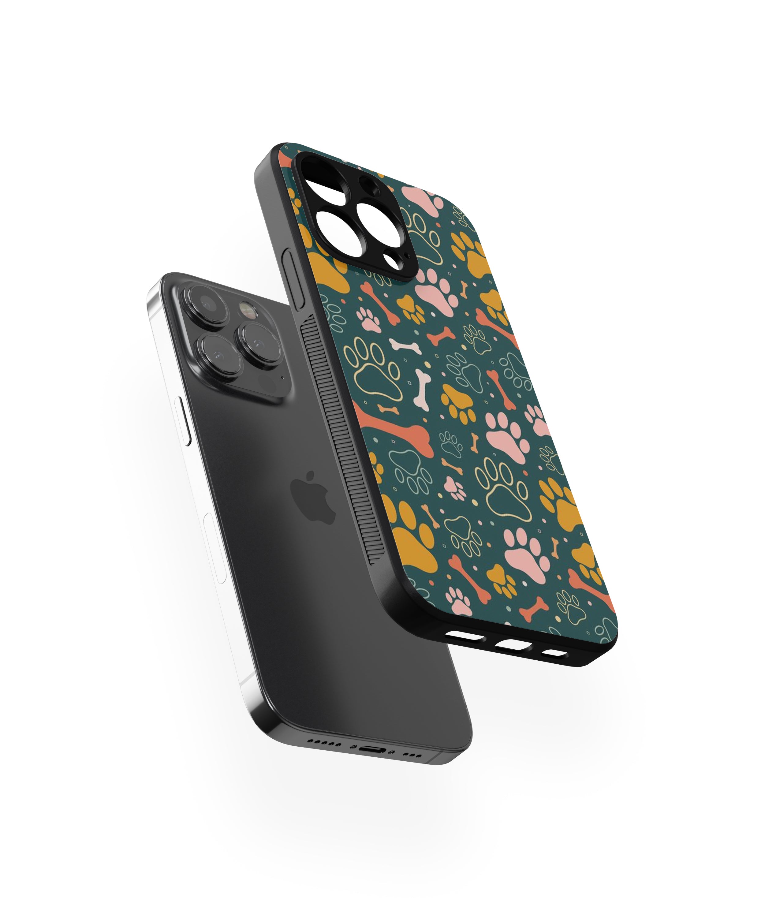 Pet Foot & Bone Hybrid Metal TPU Case