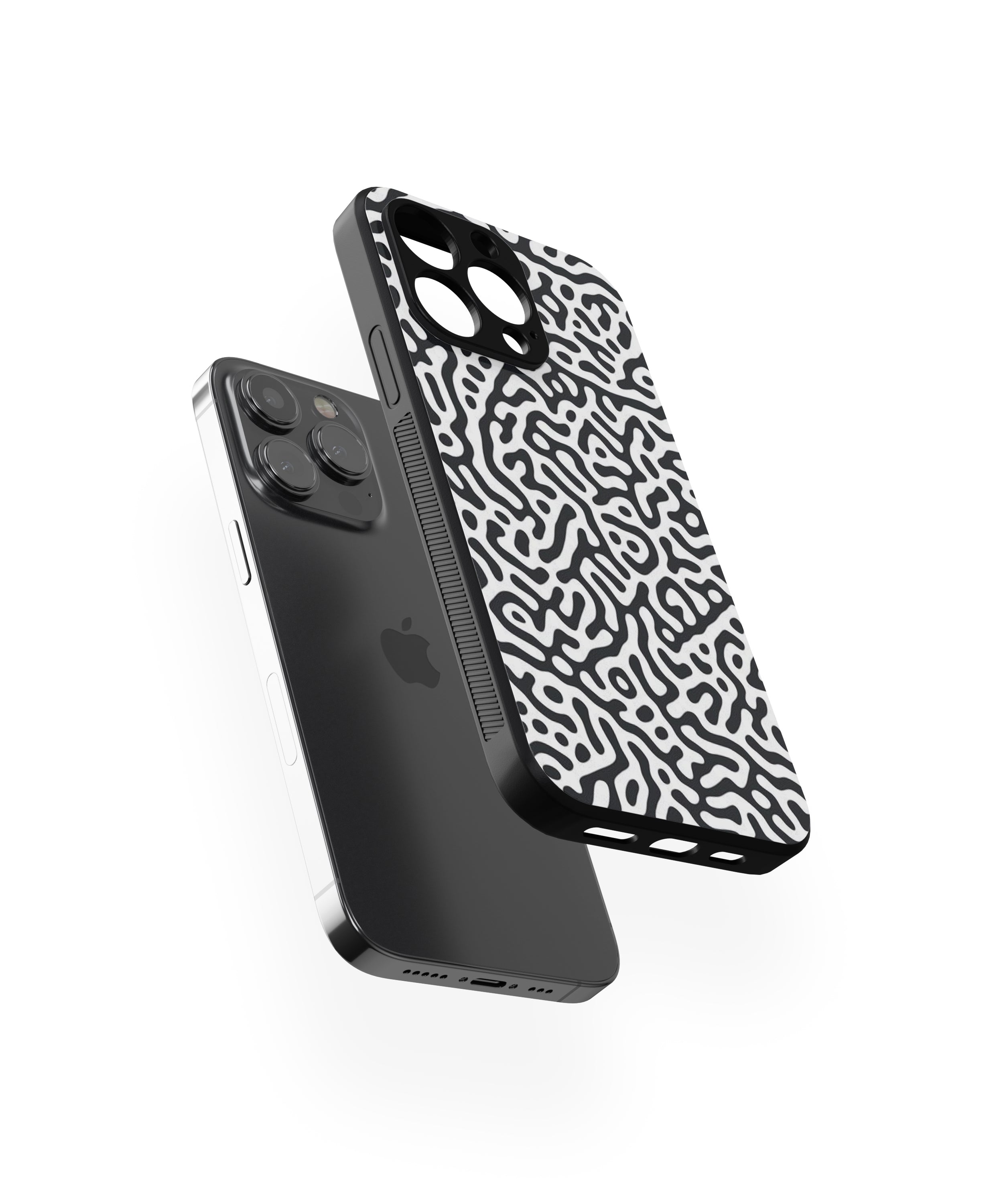 Seamless Trendy Pattern Hybrid Metal TPU Case