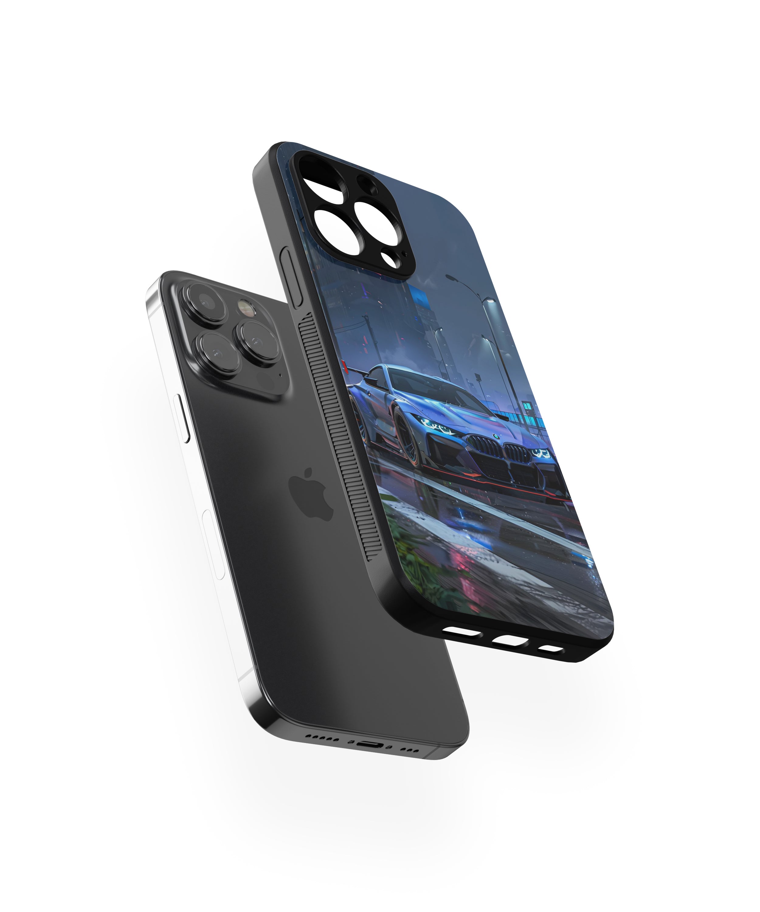 Blue Reflection Car Hybrid Metal TPU Case
