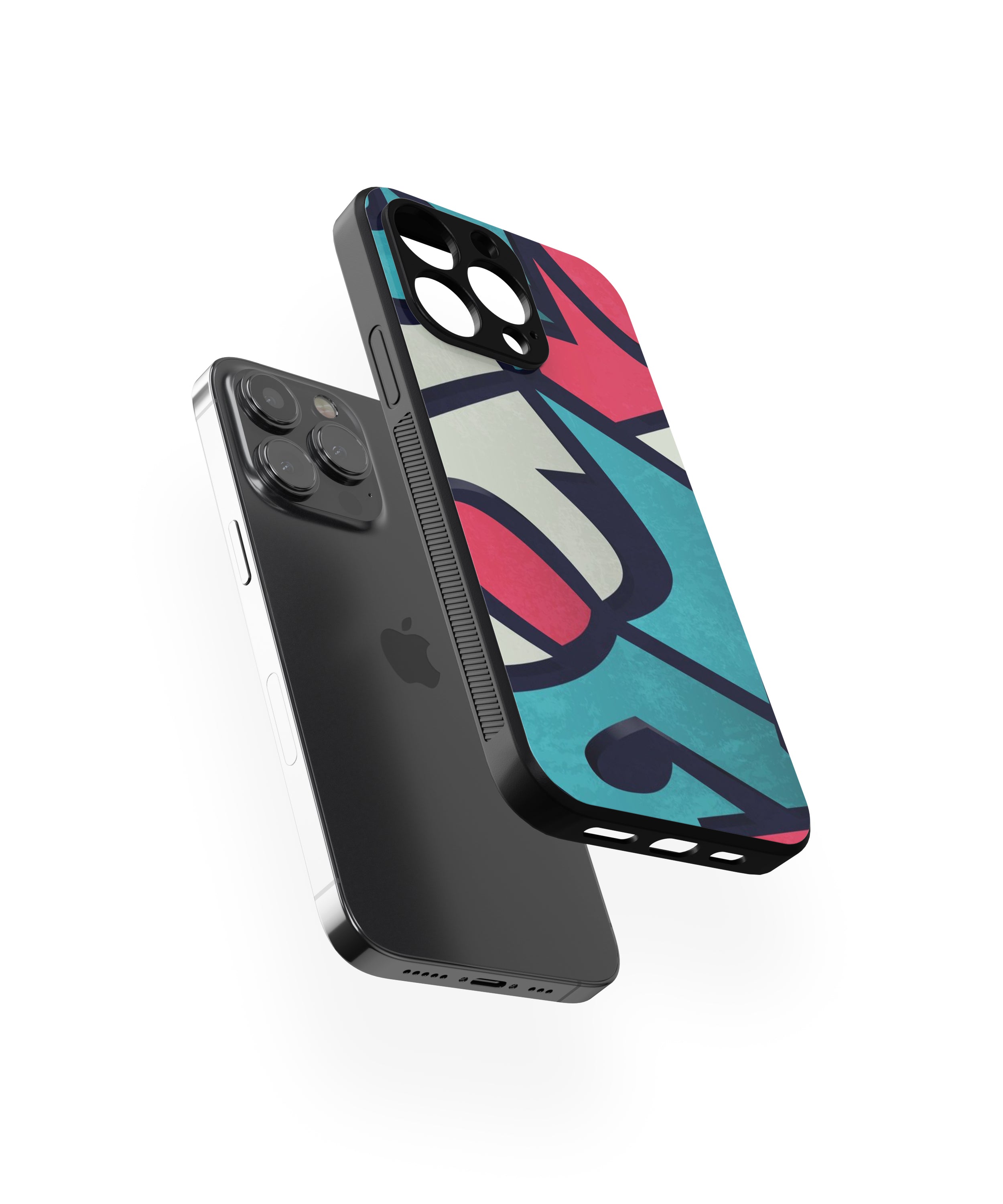 Skateboard Pattern Hybrid Metal TPU Case