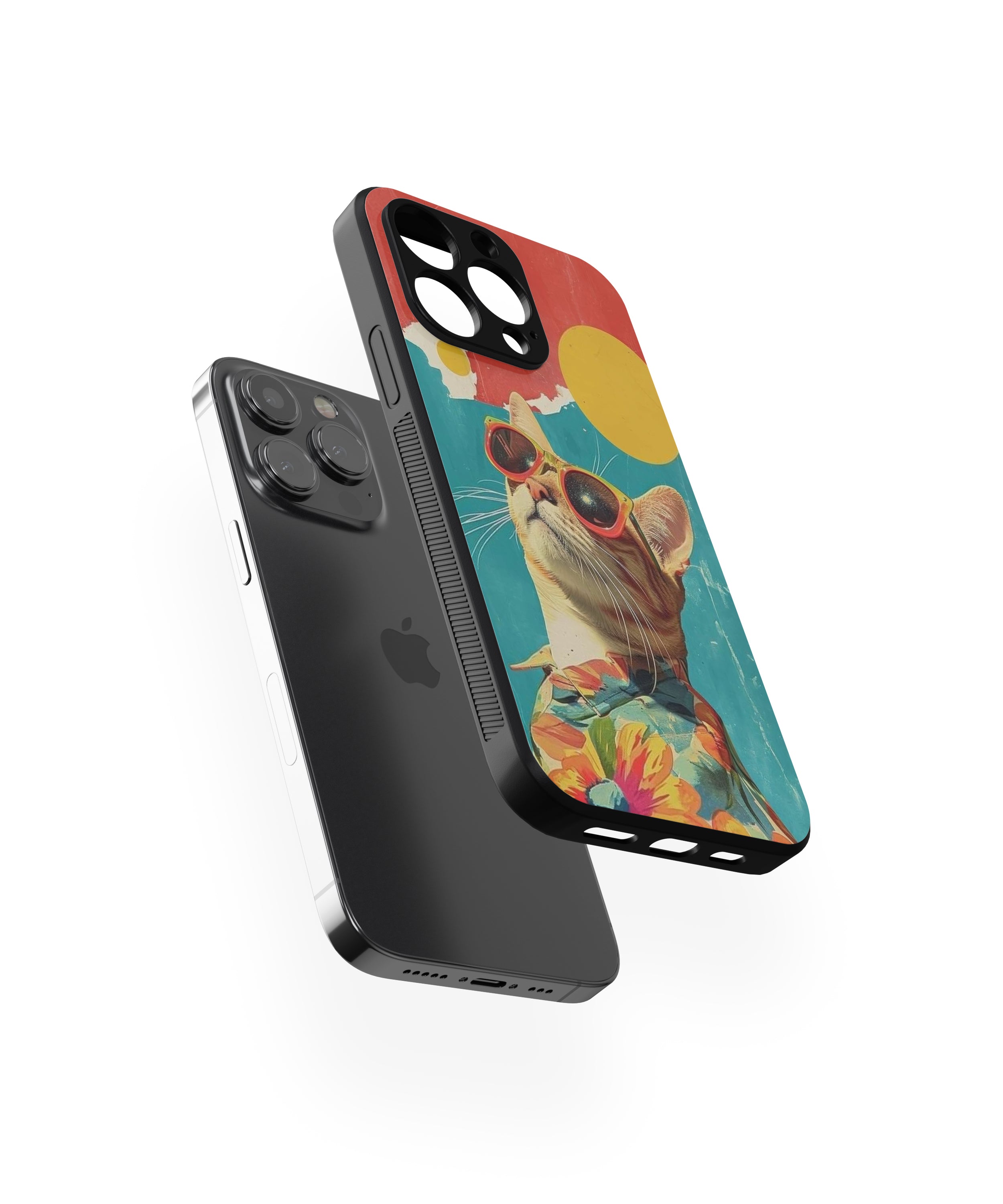 Colorful Cat Hybrid TPU Case