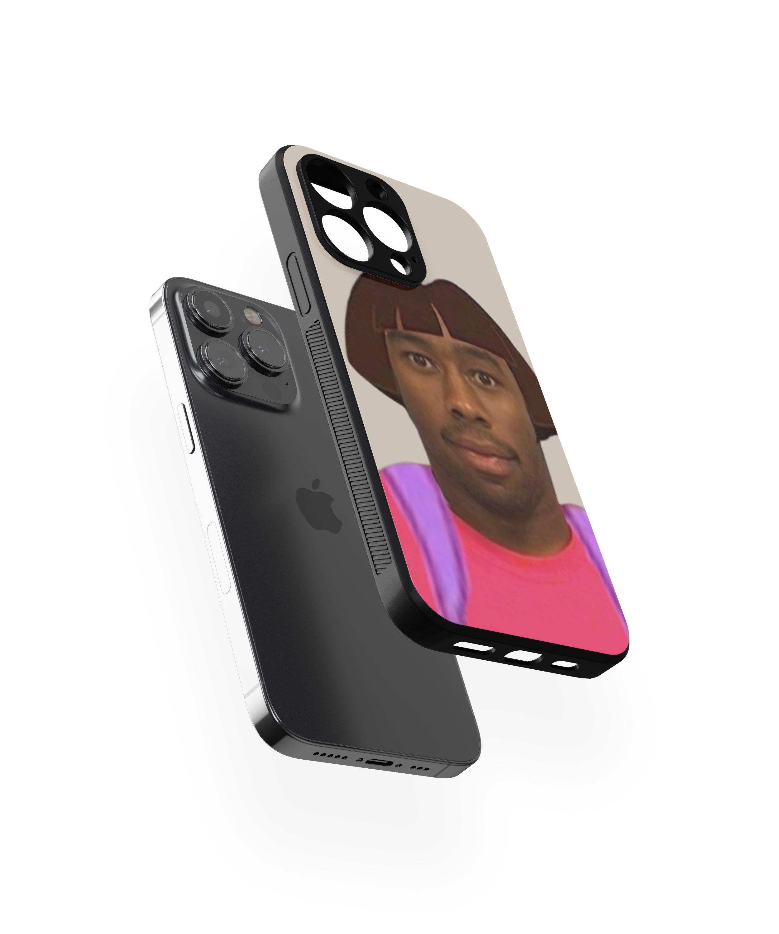 Brown Hair Men Hybrid TPU Case