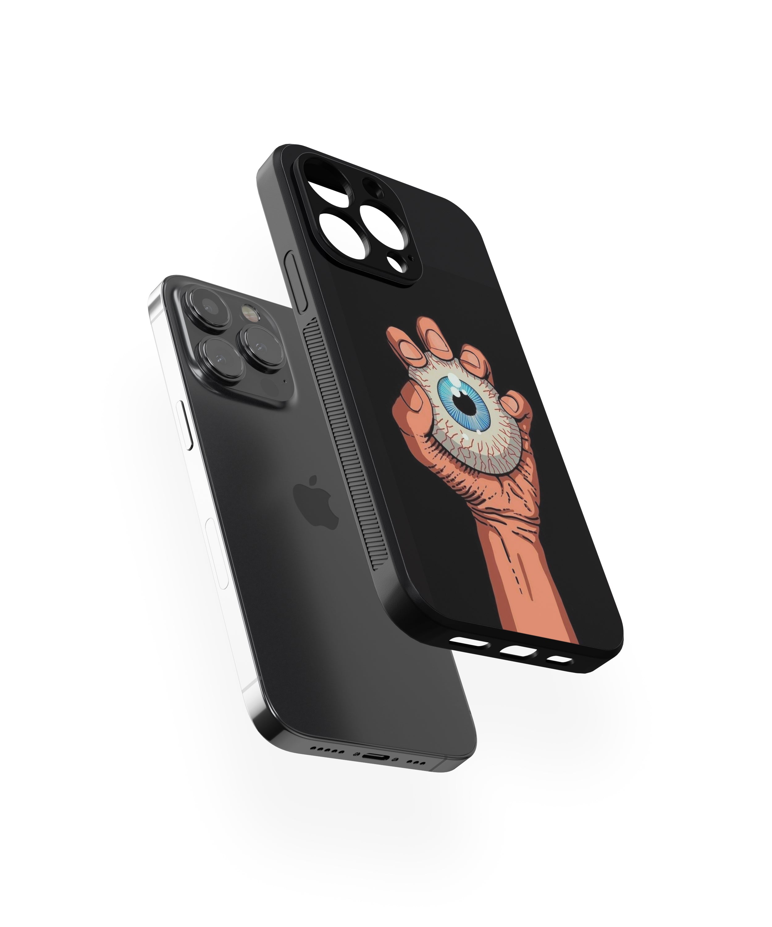 Evil Eye In Hand  Hybrid Metal TPU Case