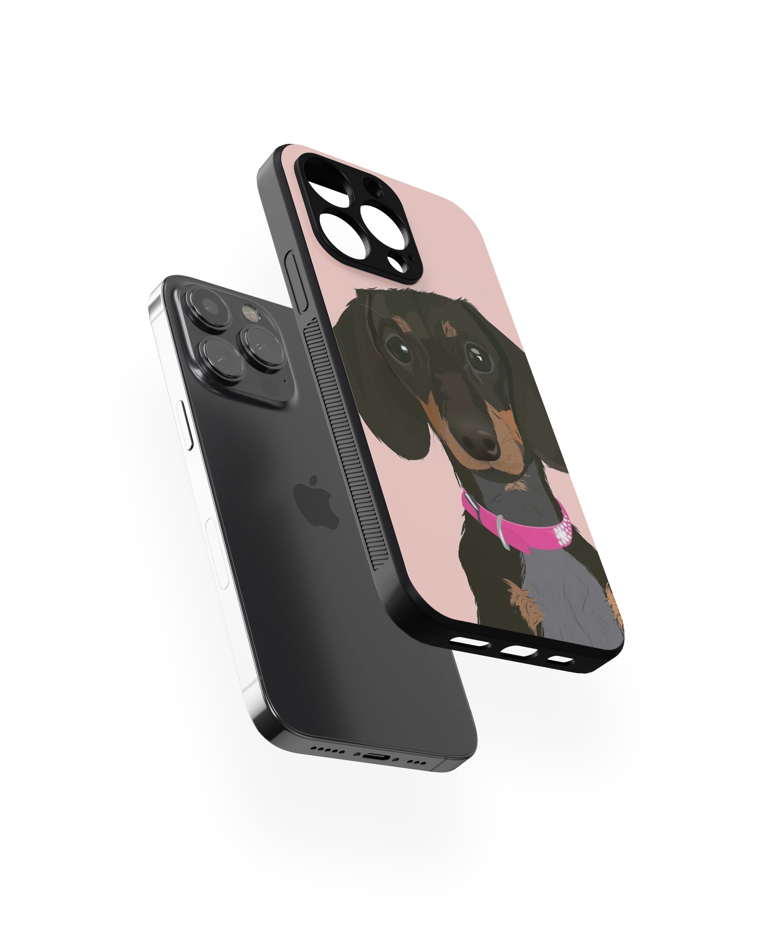 Dachshund Dog Hybrid Metal TPU Case