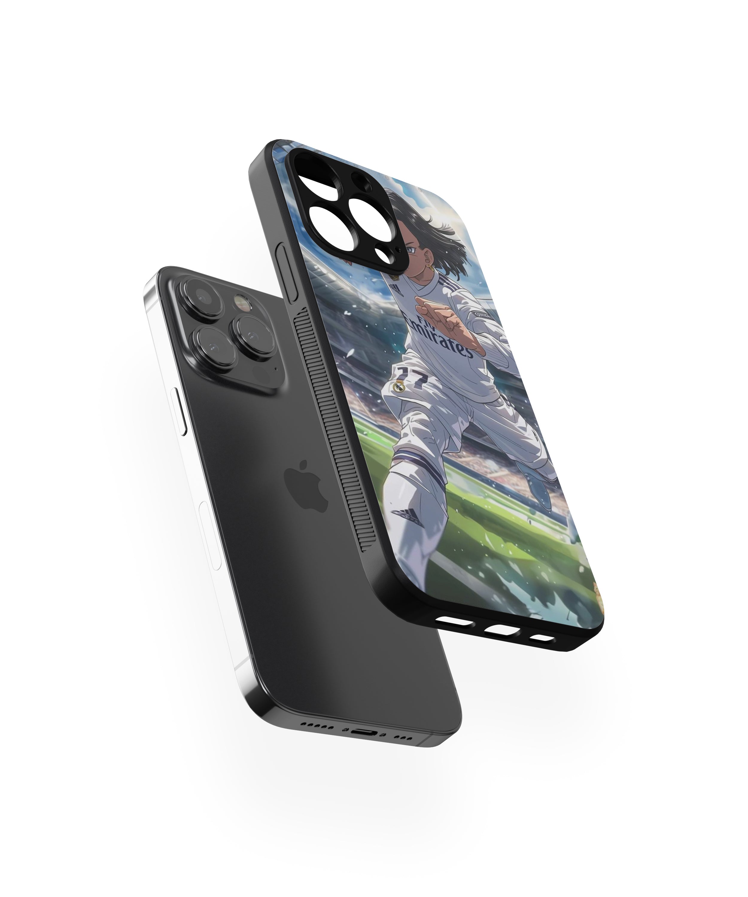Flying Football Player Hybrid Metal TPU Case