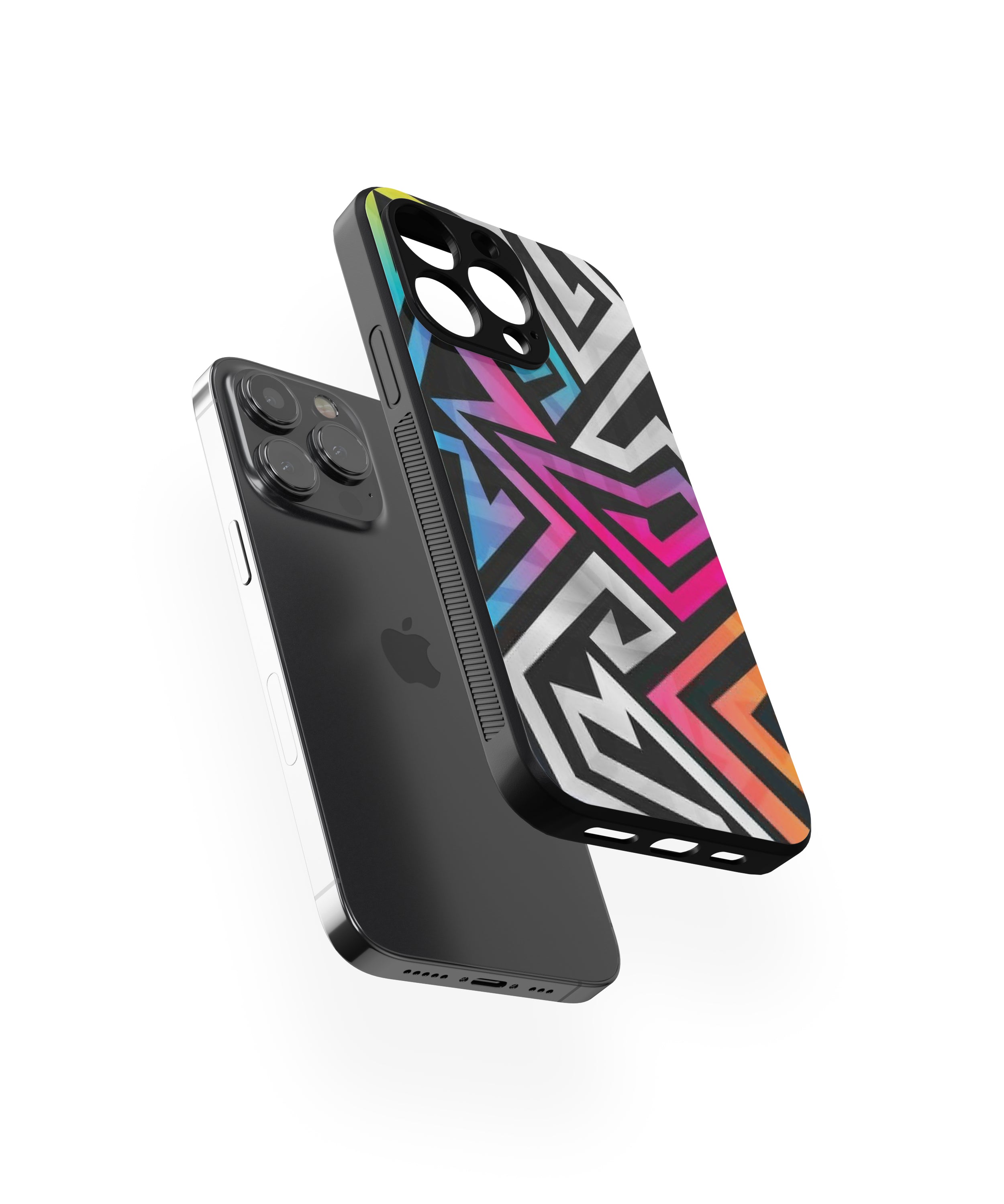 Psychedelic Colour Pattern Hybrid Metal TPU Case