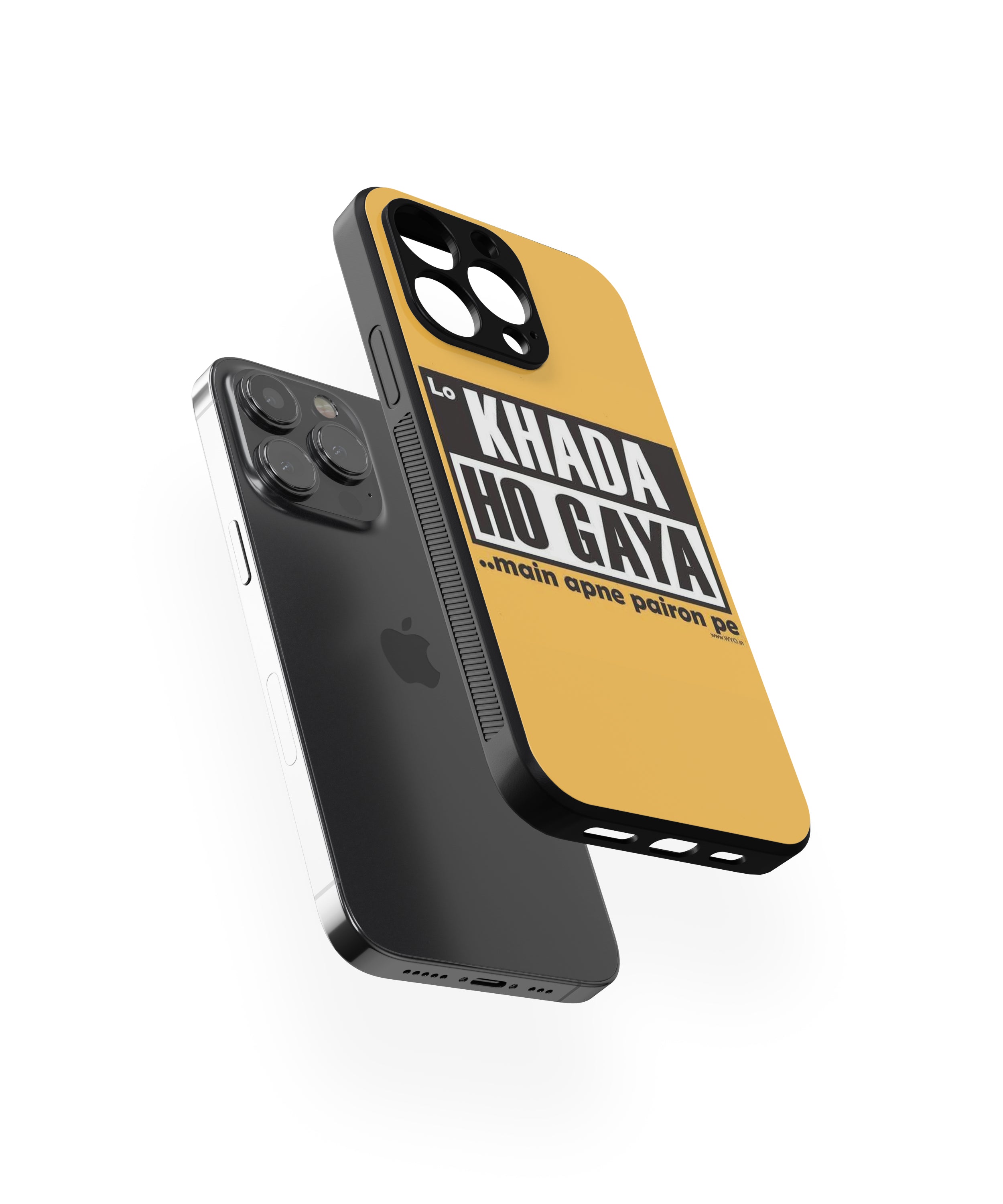 Lo •KHADA HO GAYA •main apne pairon pe Hybrid Metal TPU Case