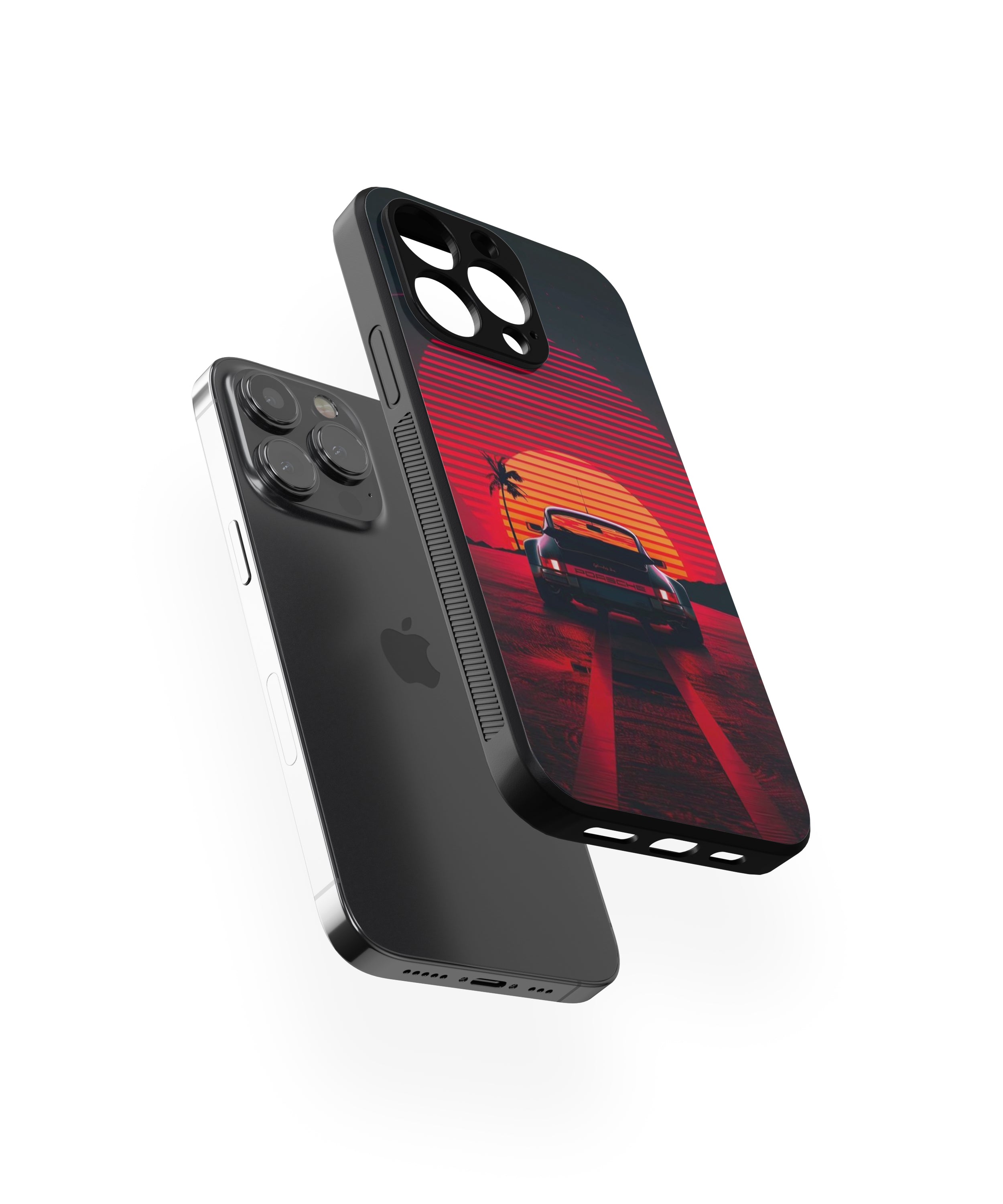 Porsche Sunset Hybrid Metal TPU Case