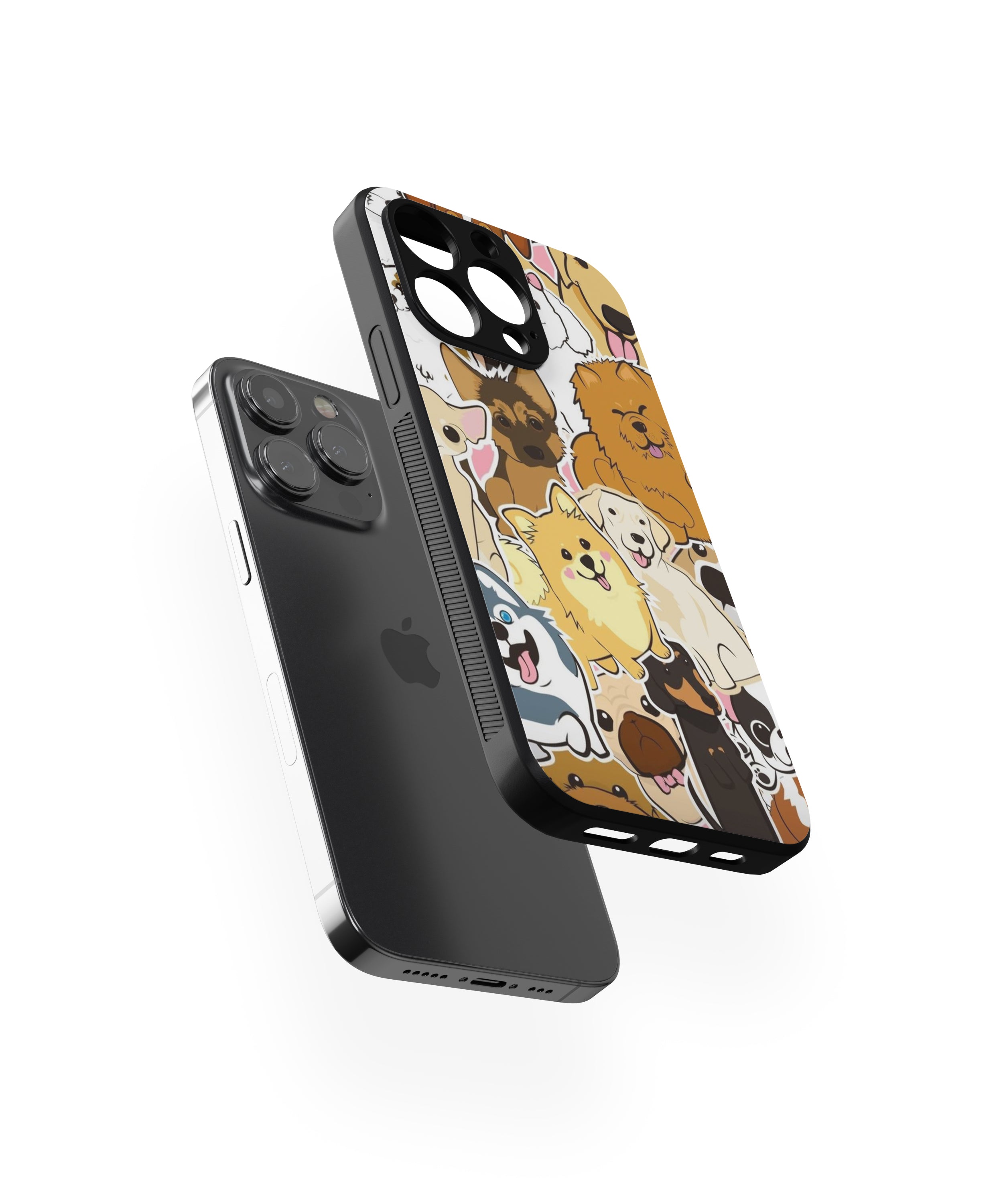 Many Types Dogs Hybrid Metal TPU Case