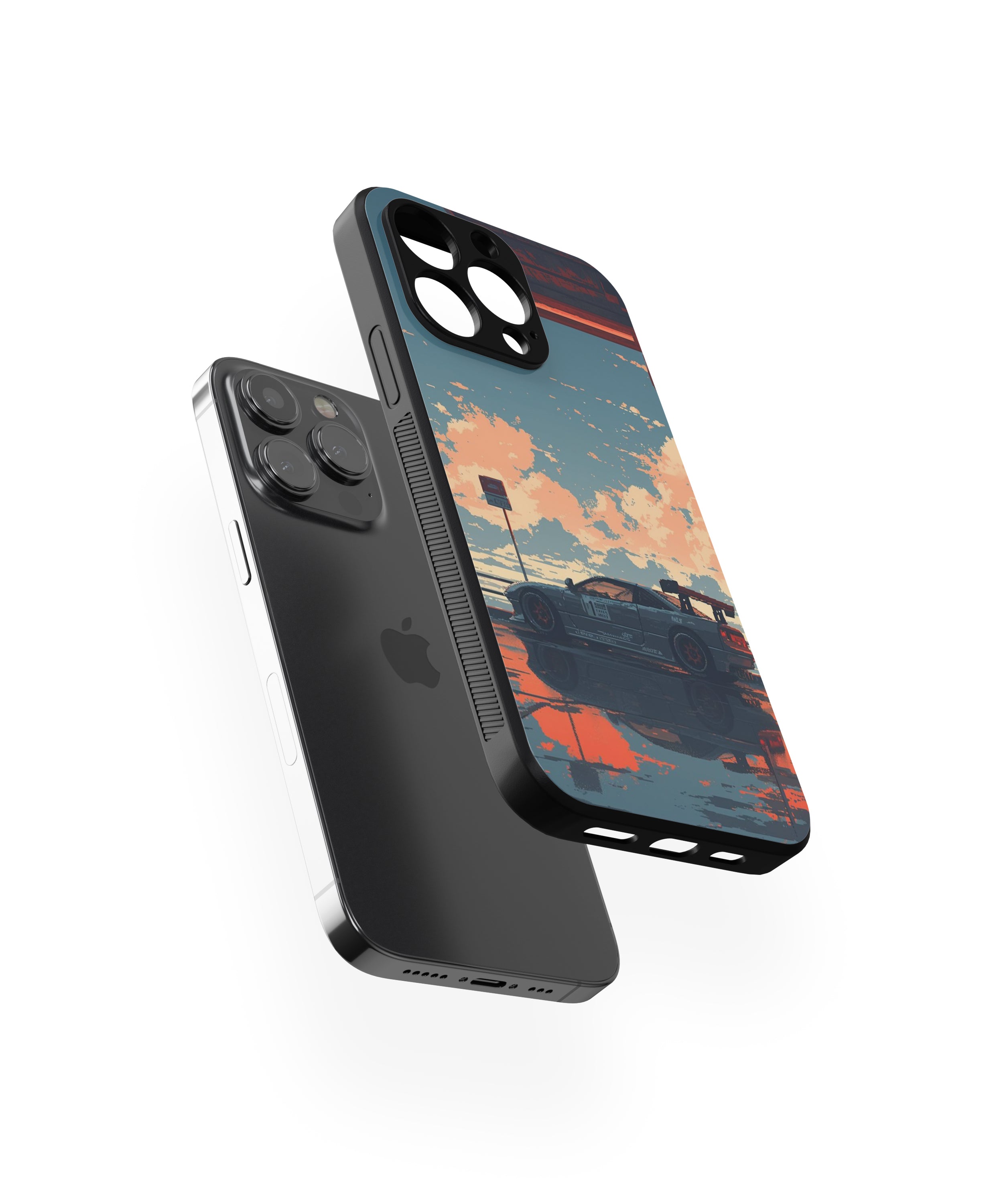1 Racing Car Hybrid Metal TPU Case
