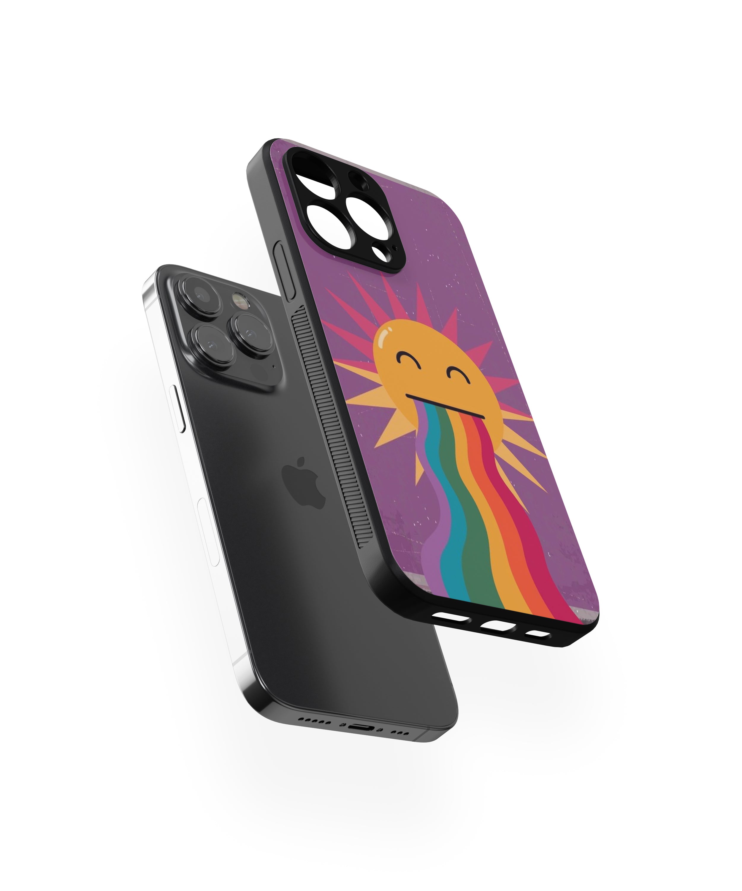 Rainbow Sun Hybrid Metal TPU Case