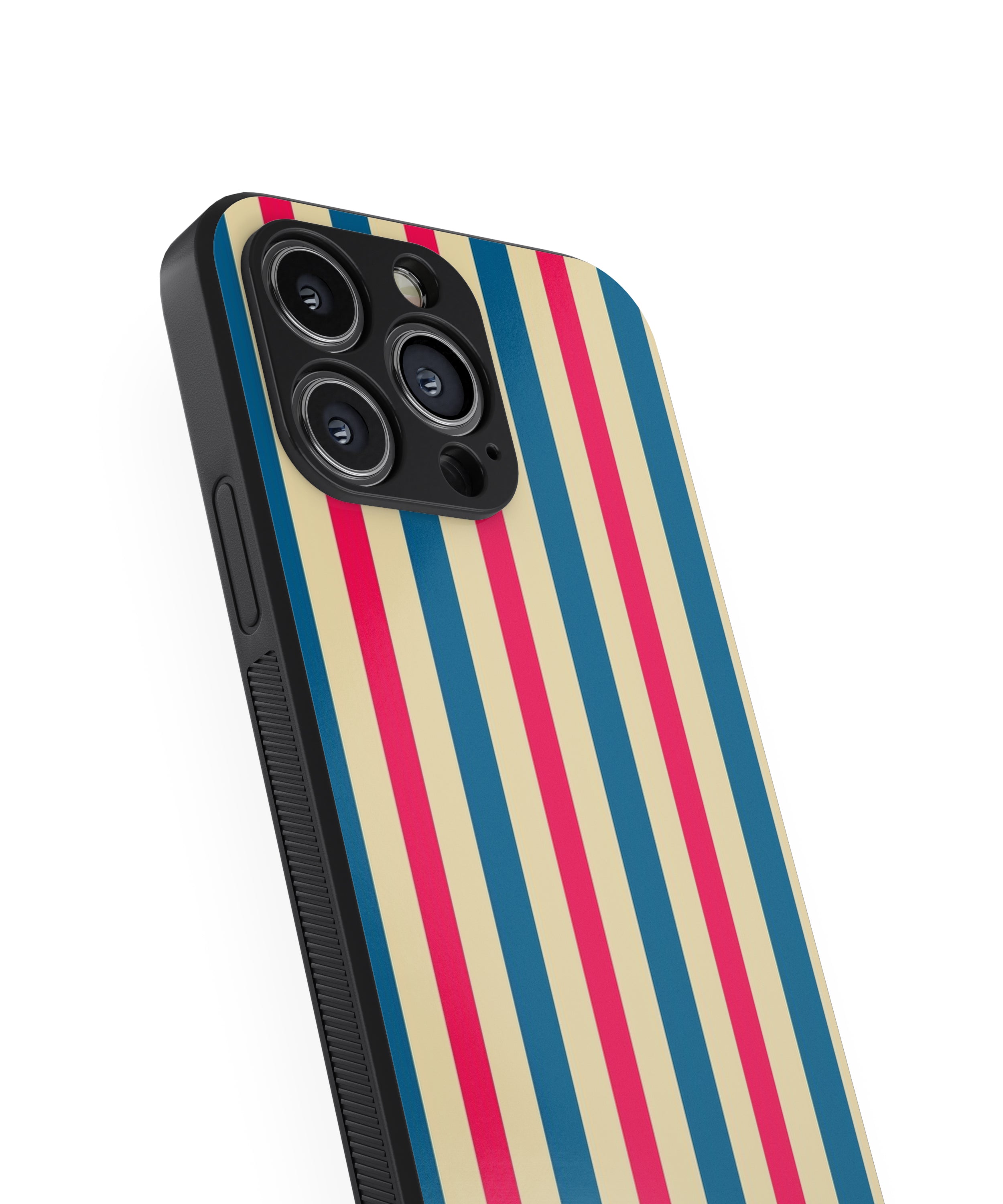 Multicolour Stripe Pattern Hybrid Metal TPU Case