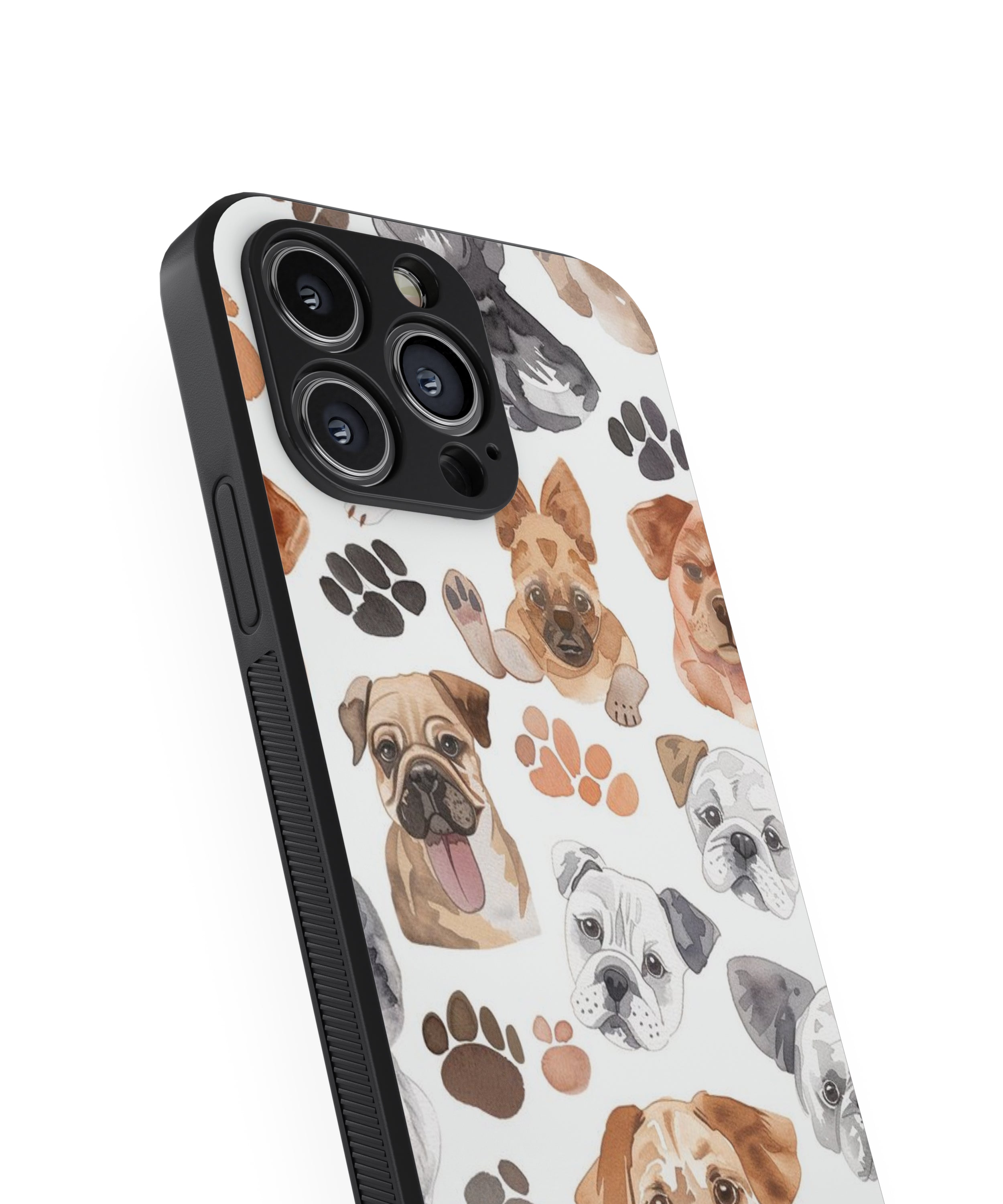 Yellow & White Dog Hybrid Metal TPU Case