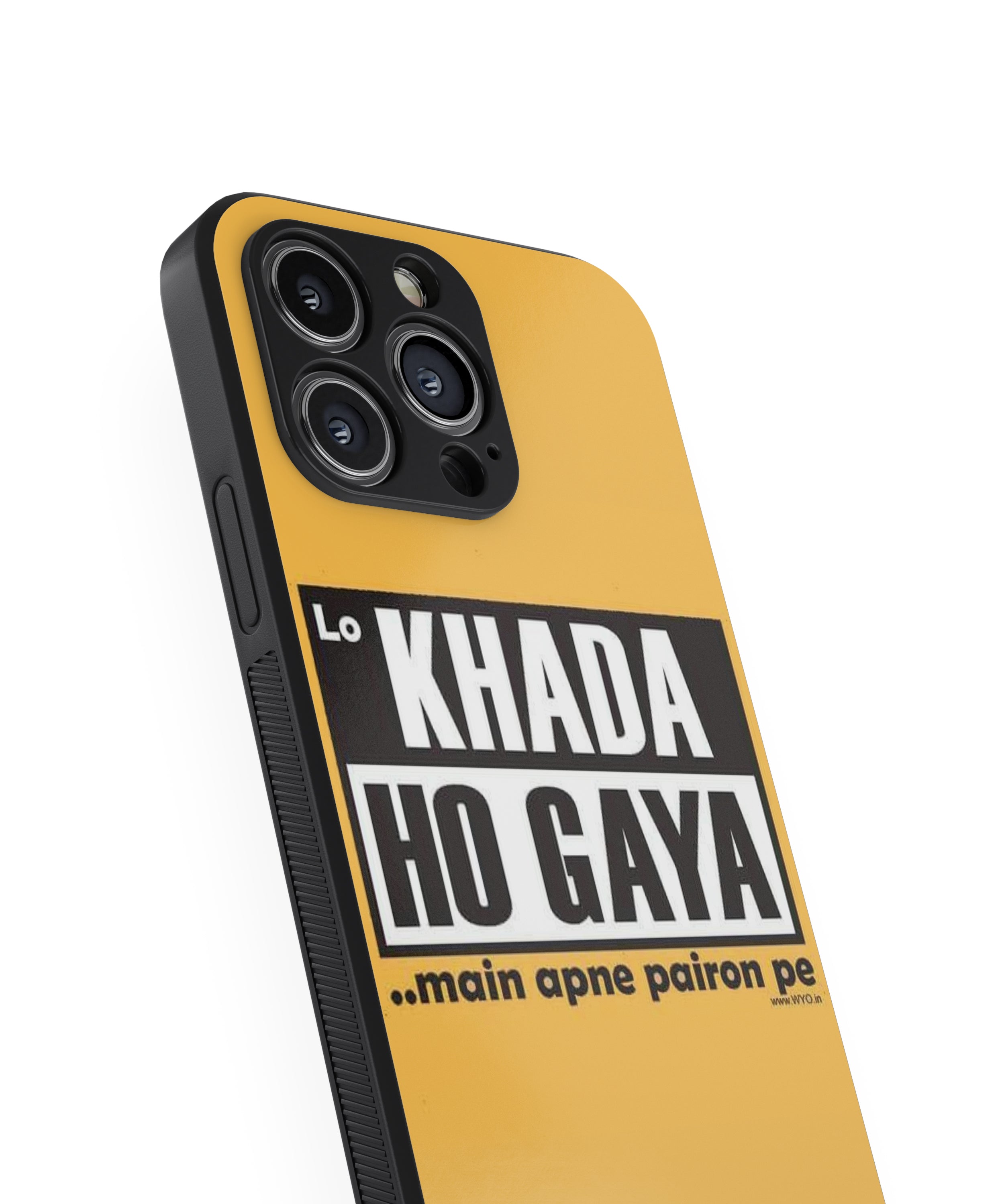 Lo •KHADA HO GAYA •main apne pairon pe Hybrid Metal TPU Case
