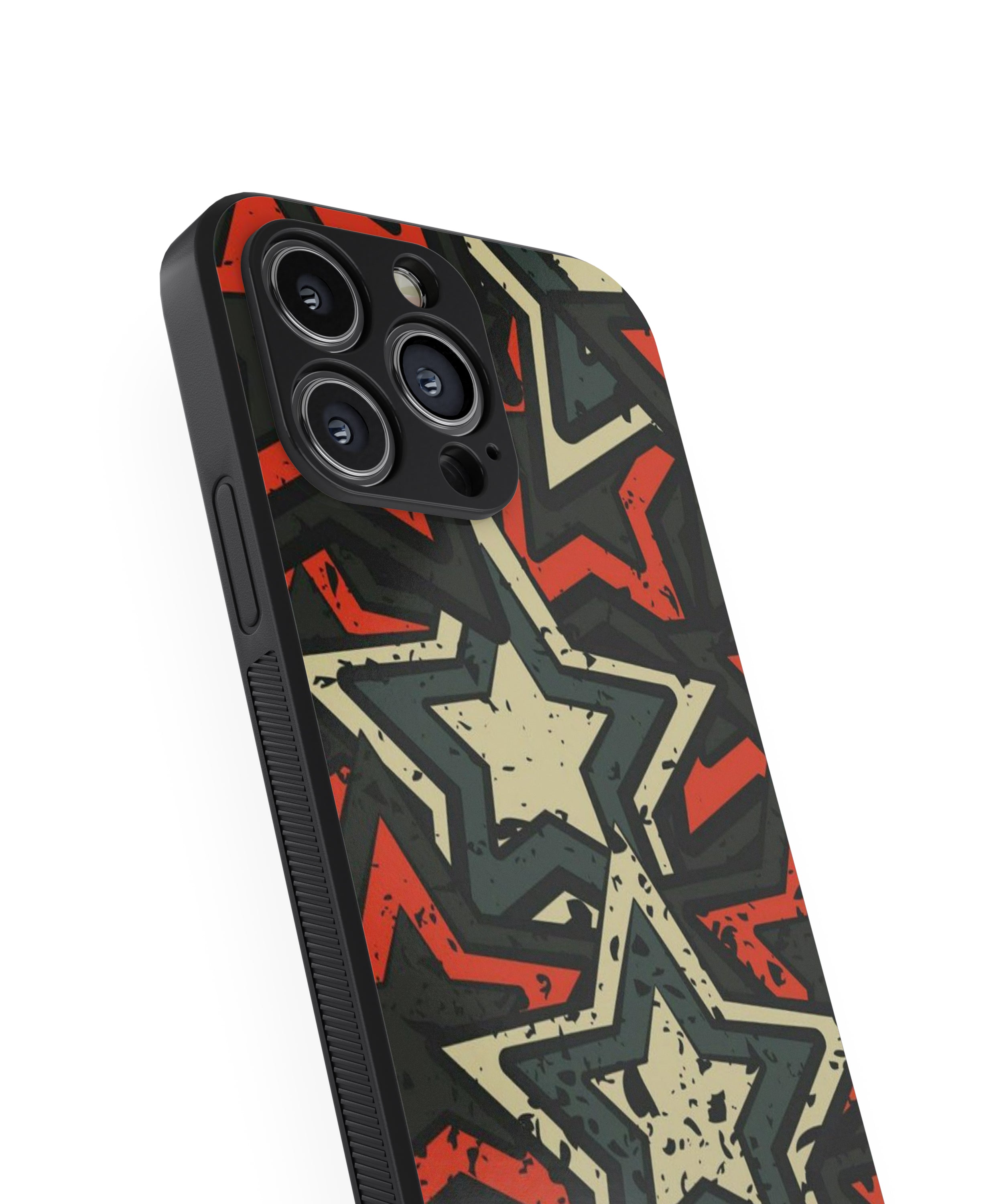 Star Pattern Hybrid Metal TPU Case