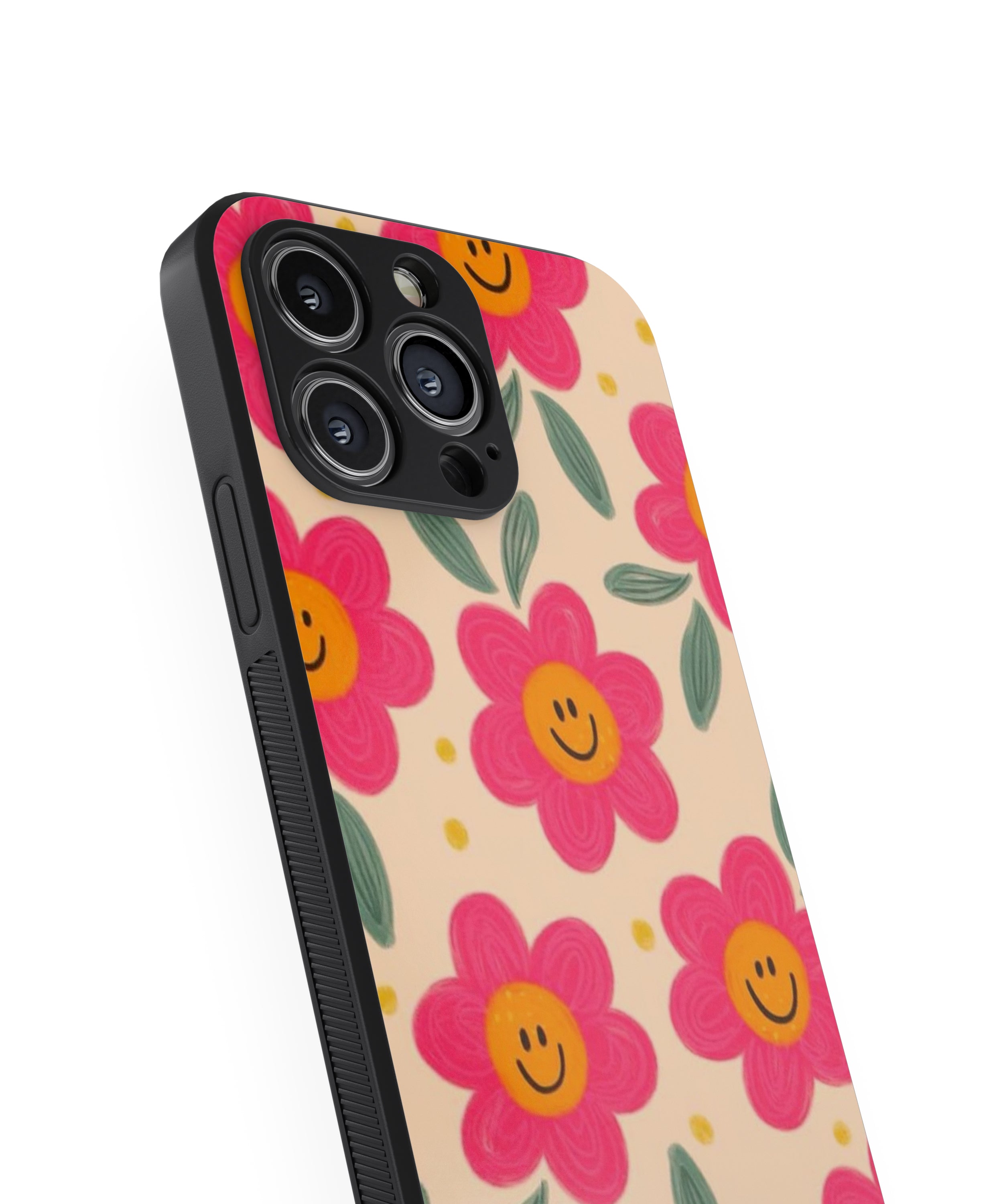 Smile In Flower Hybrid Metal TPU Case