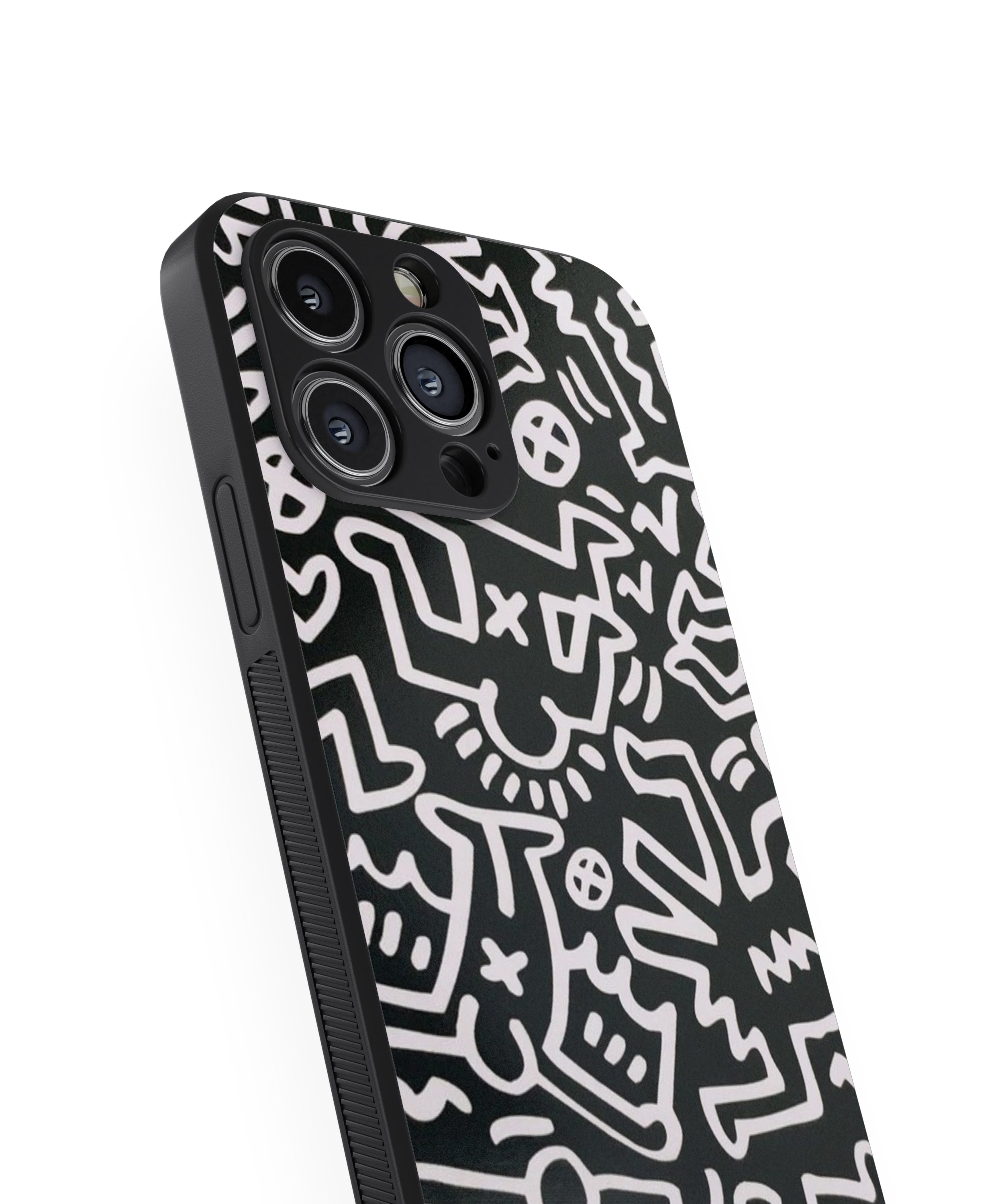 Cartoon Texture Pattern Hybrid Metal TPU Case