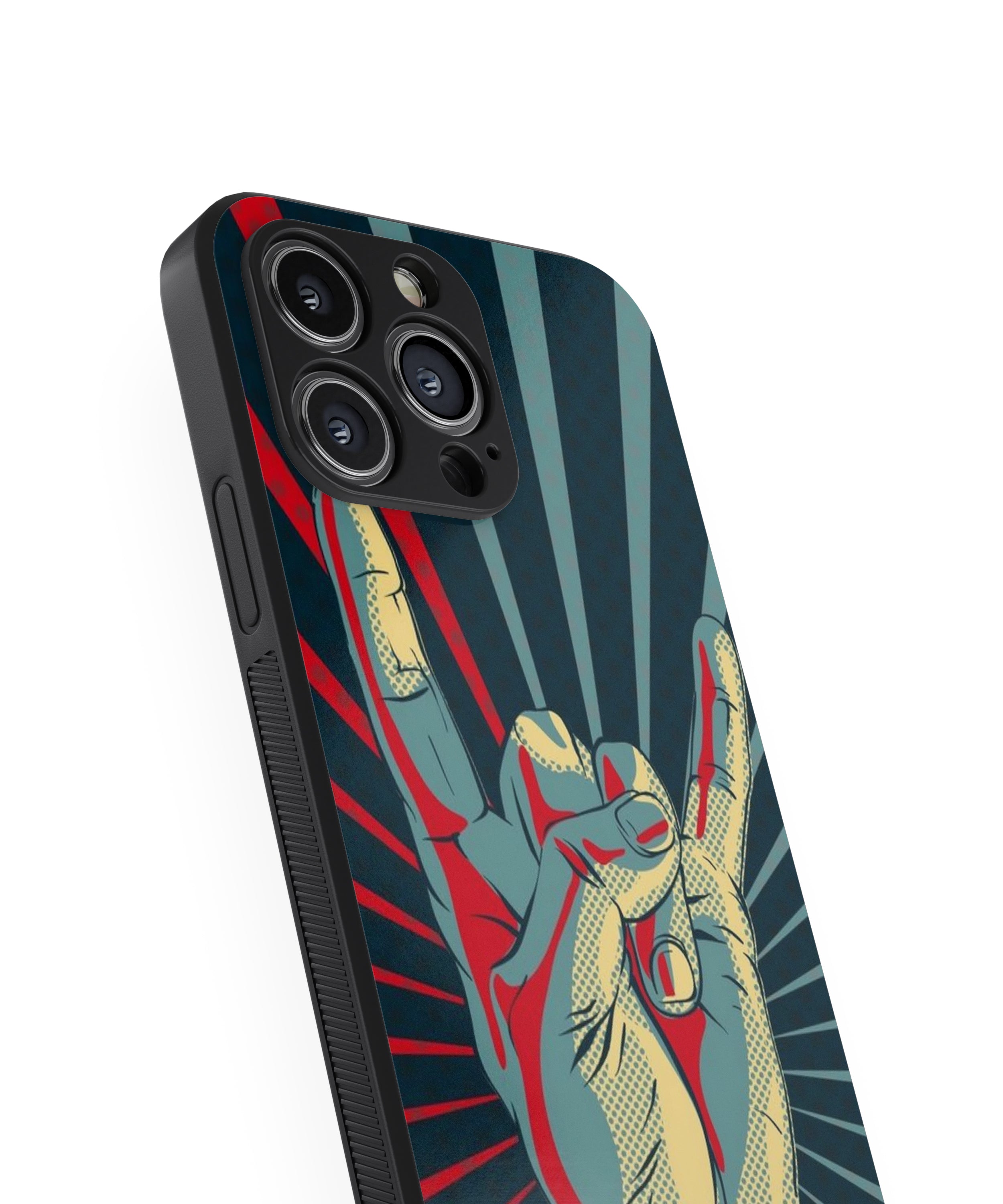 Rock In Hand Hybrid Metal TPU Case