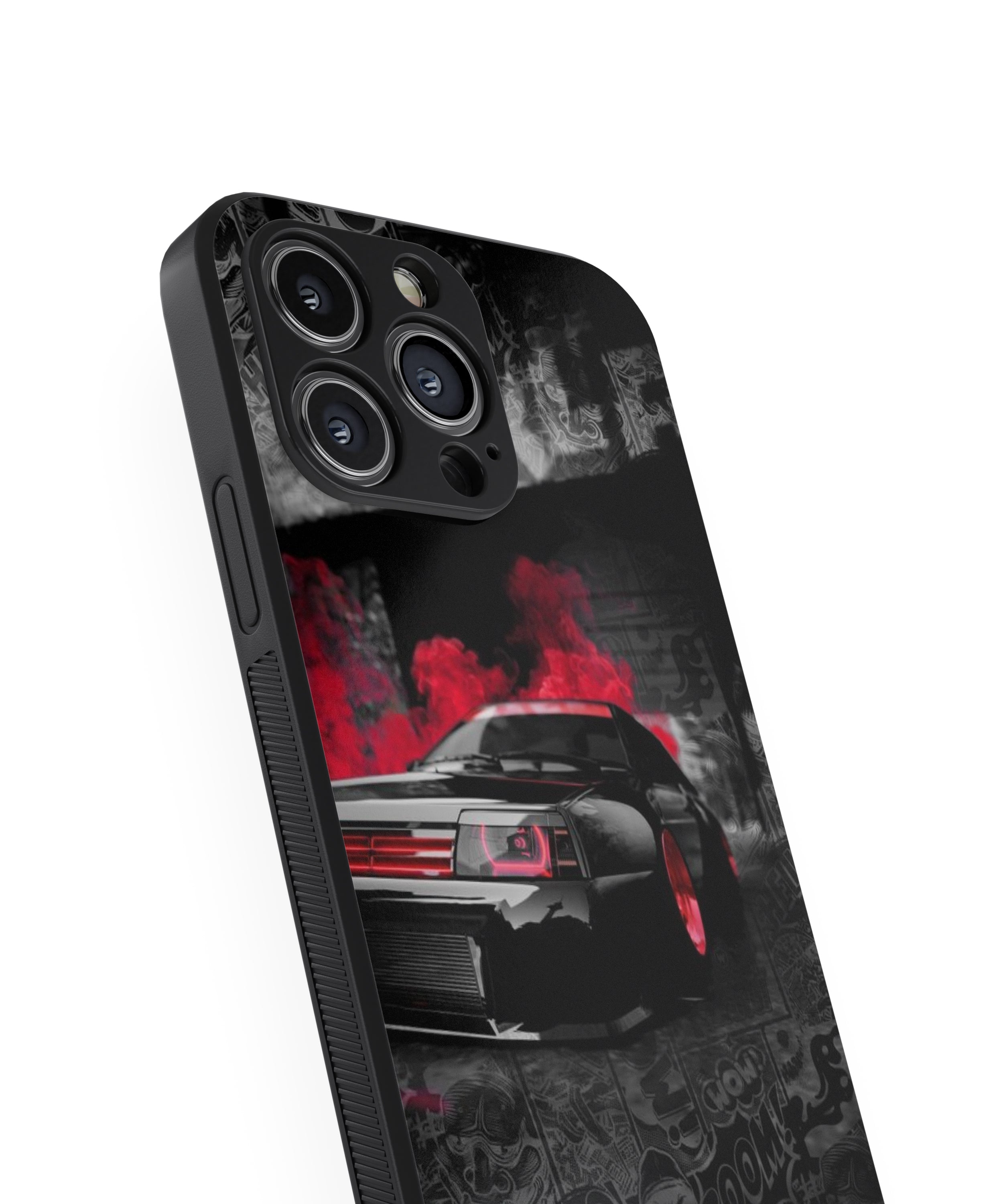 BOOM BLACK CAR Hybrid Metal TPU Case