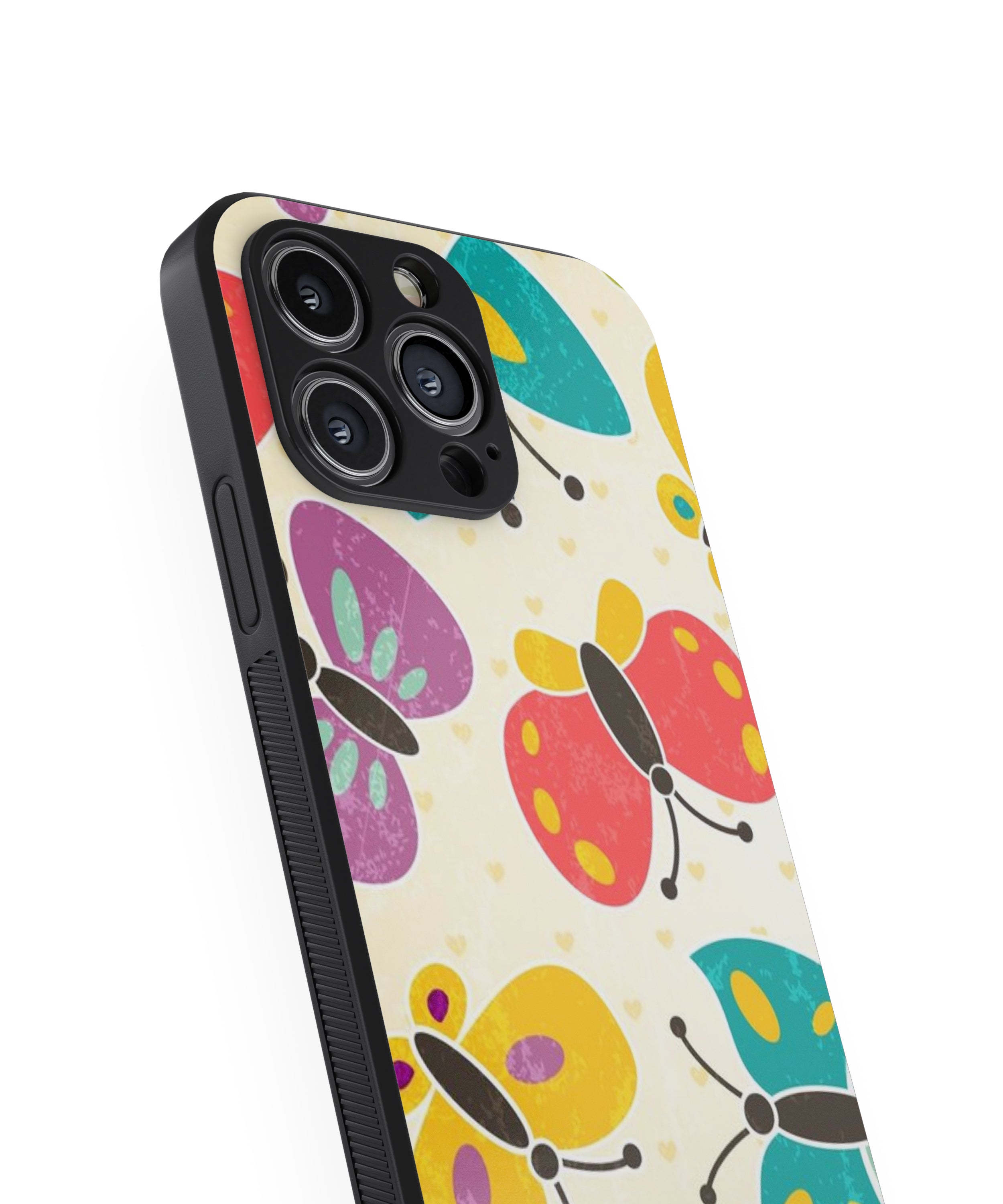 4 Colour Butterfly Hybrid Metal TPU Case