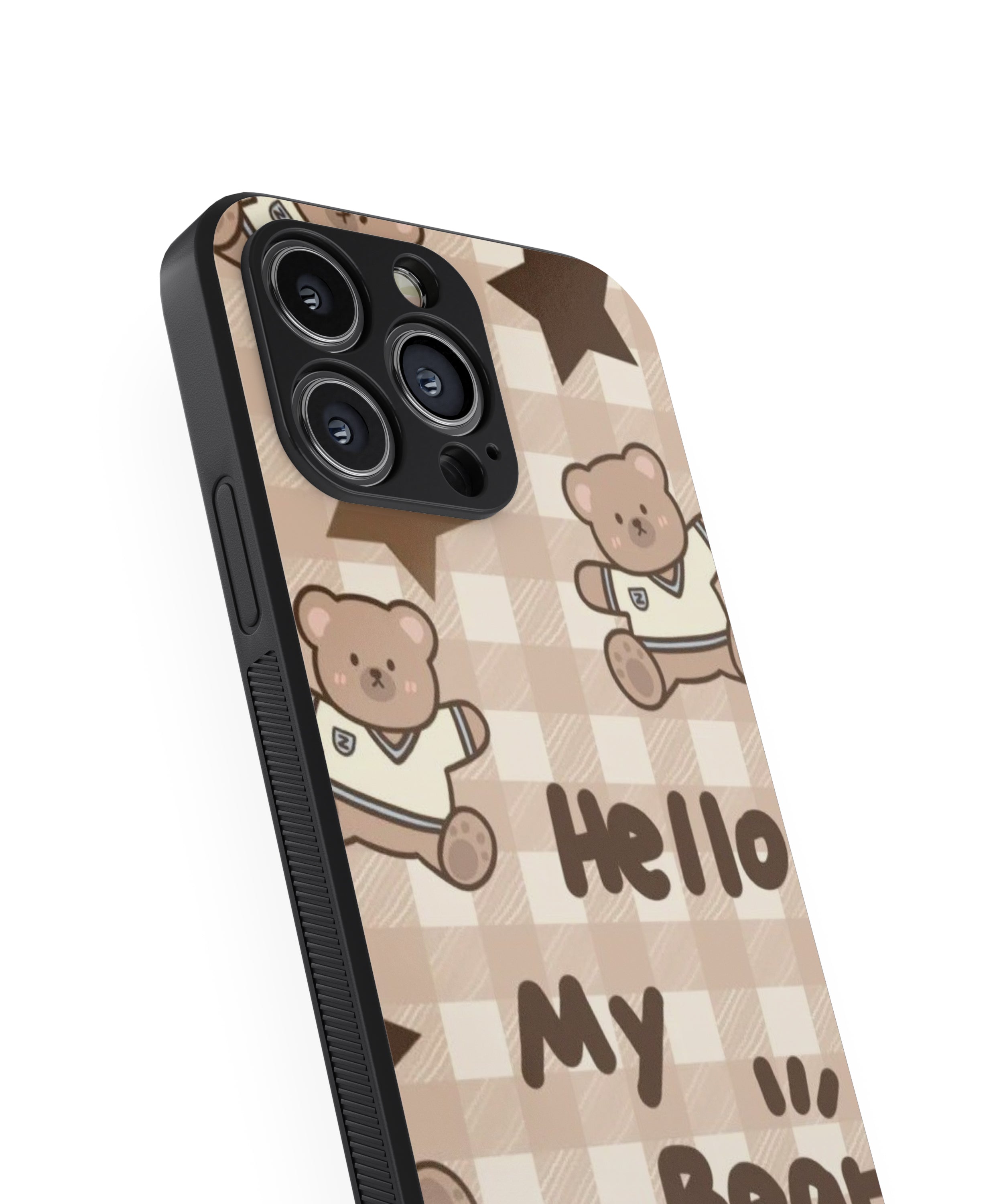 Hello MY Bear Hybrid Metal TPU Case