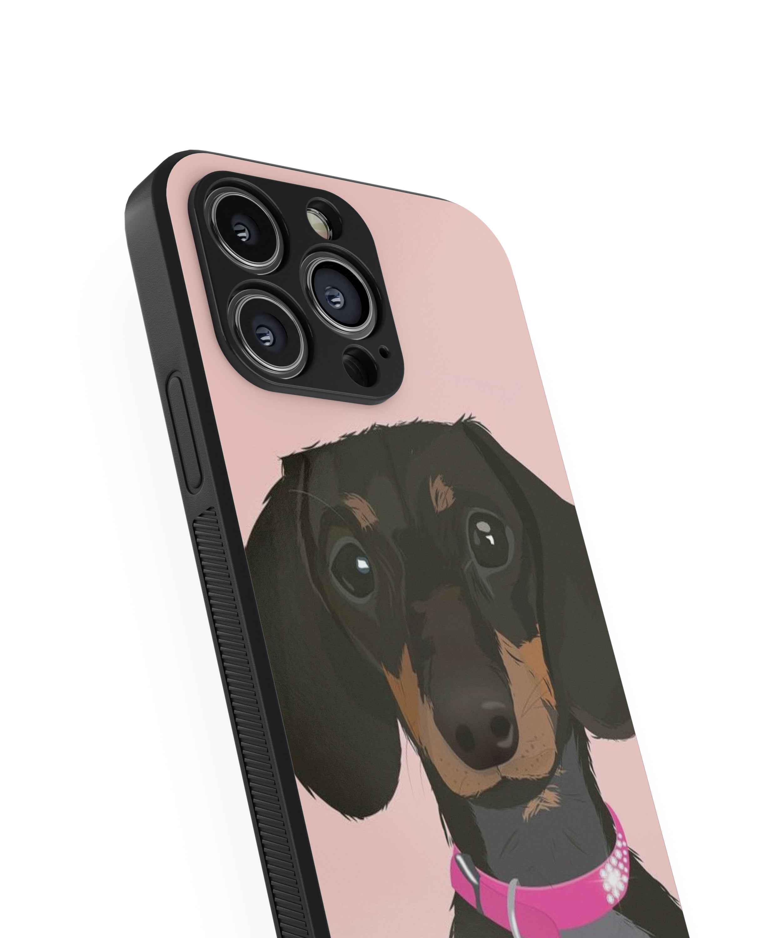 Dachshund Dog Hybrid Metal TPU Case