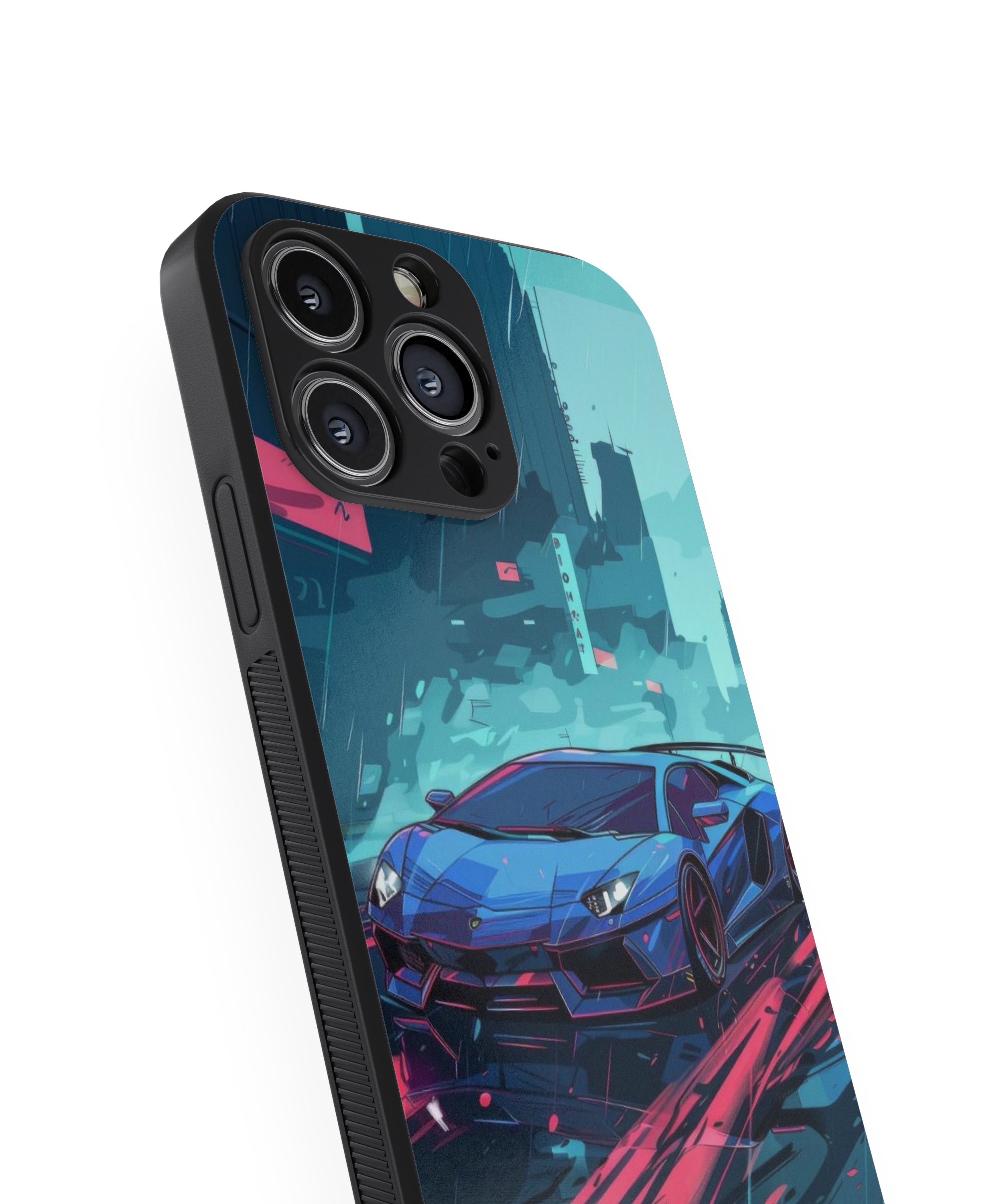 Blue Reflection Racing Car Hybrid Metal TPU Case