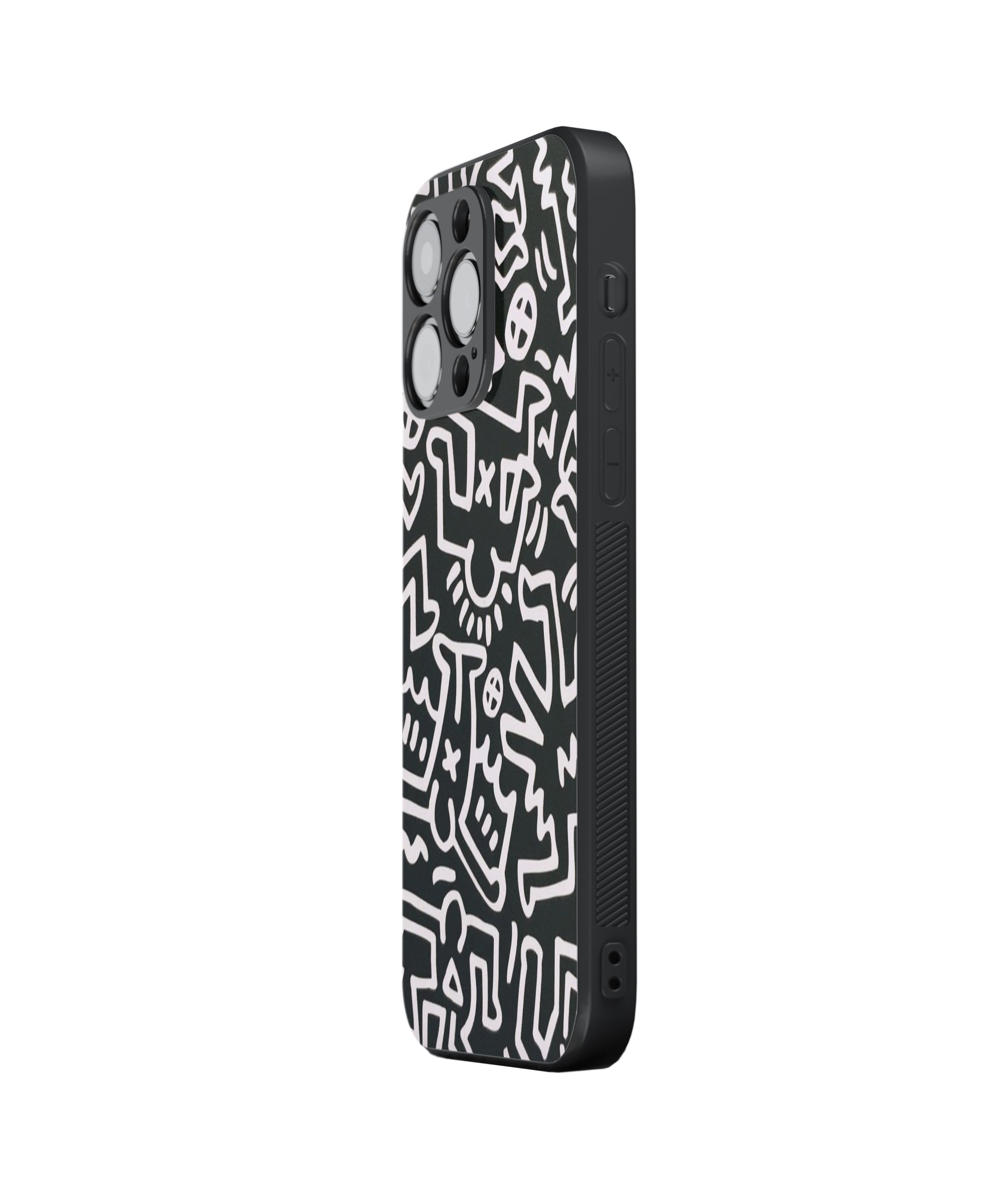 Cartoon Texture Pattern Hybrid Metal TPU Case