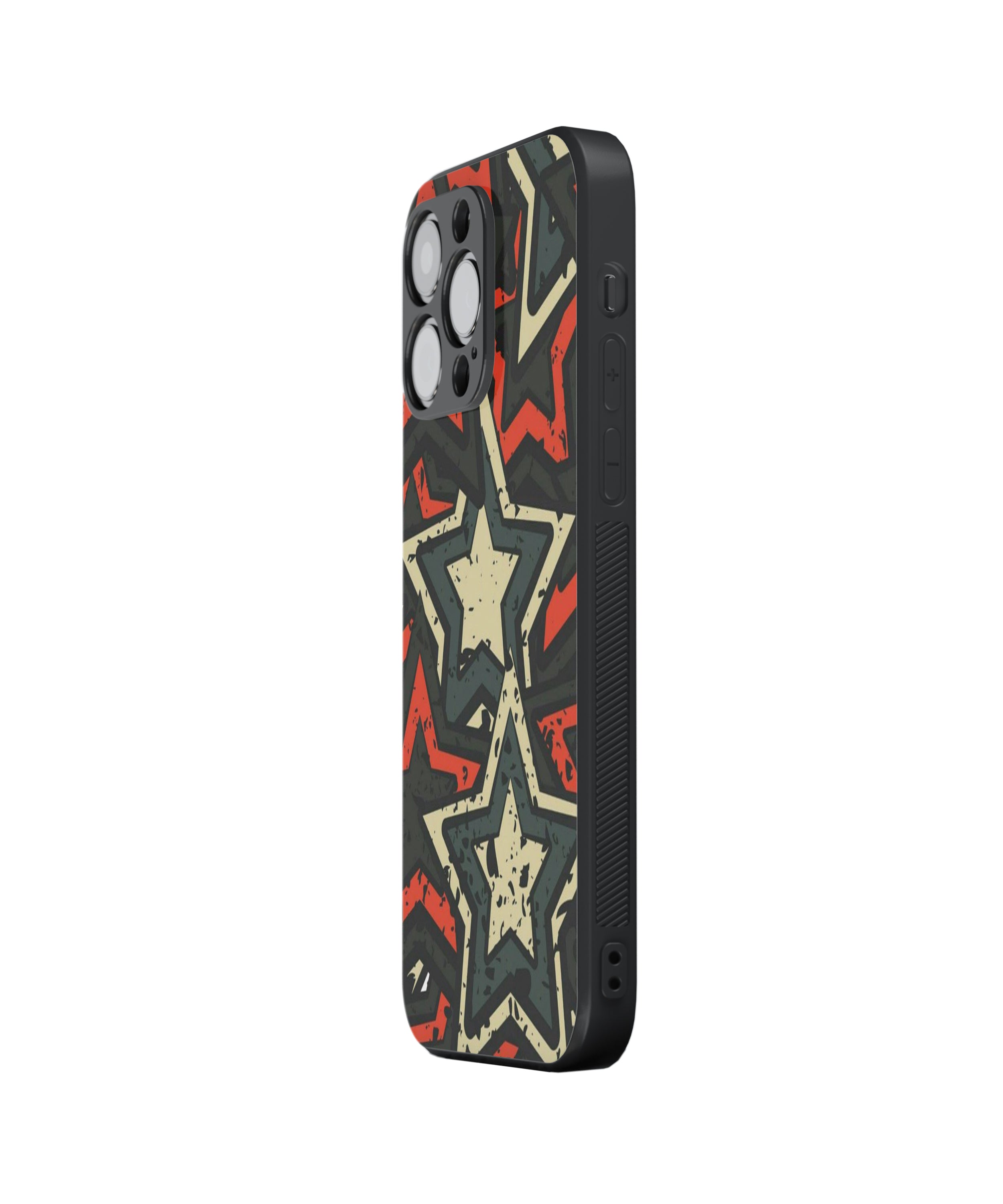 Star Pattern Hybrid Metal TPU Case