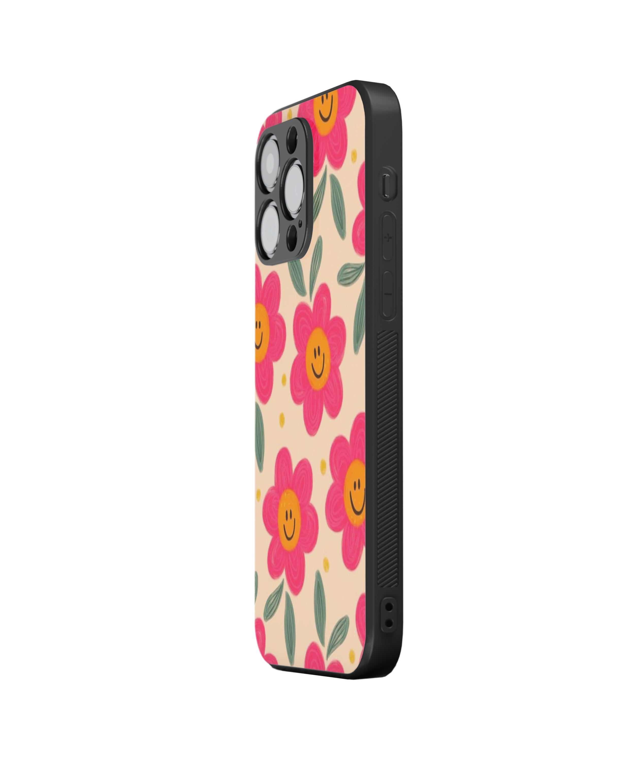 Smile In Flower Hybrid Metal TPU Case