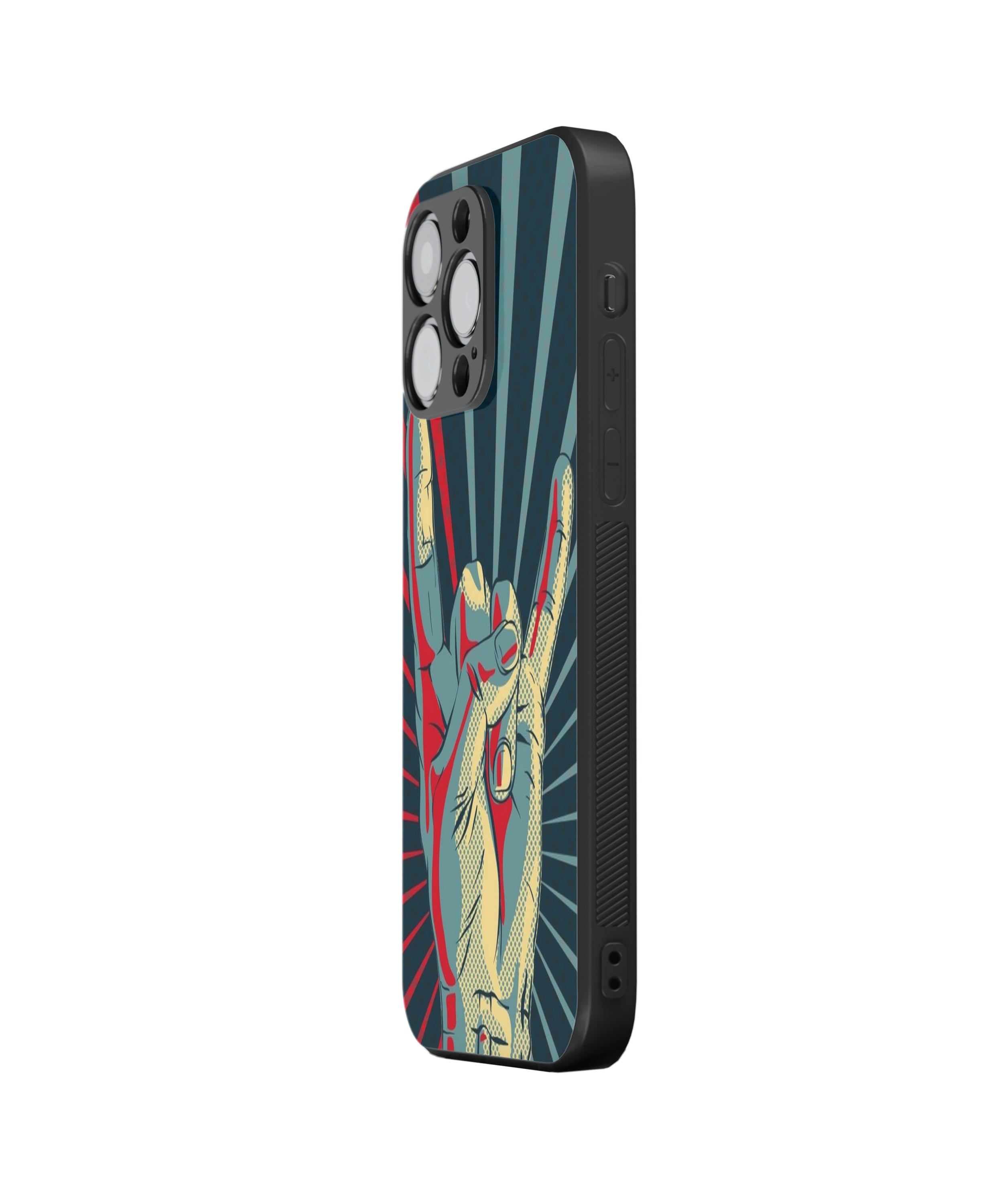 Rock In Hand Hybrid Metal TPU Case